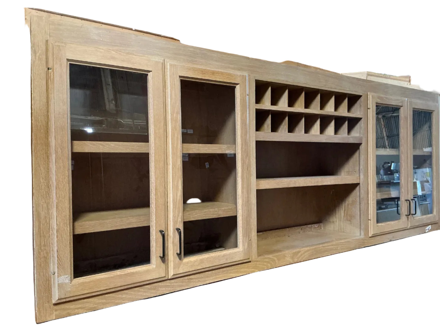 Upper kitchen cabinet, oak, glass, PA