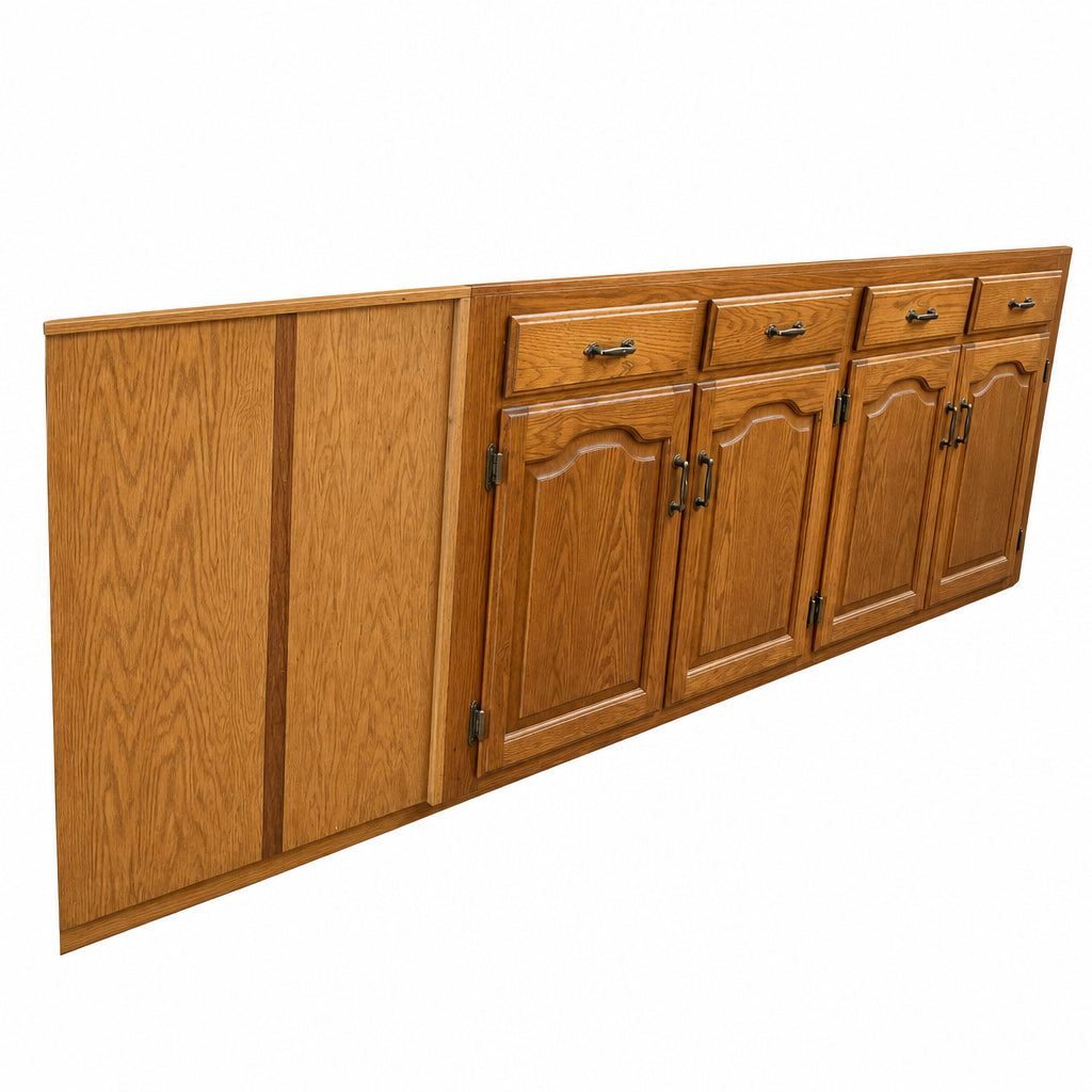 Cabinet · Kitchen Base · Oak · 4-Door · 4-Drawer · 101×36×24 · CY8