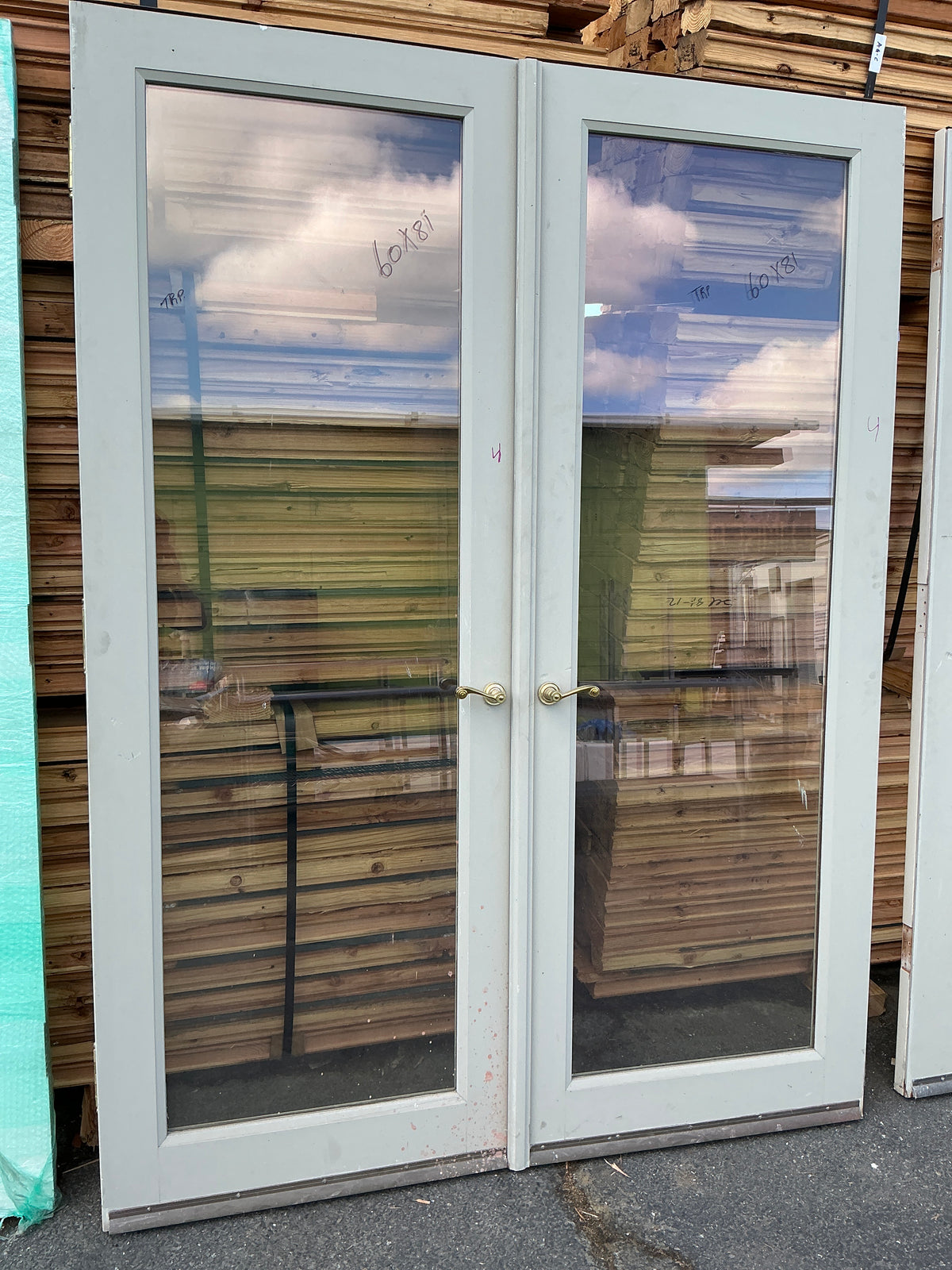 Exterior door, 1 Panel Glass, Set, TRP