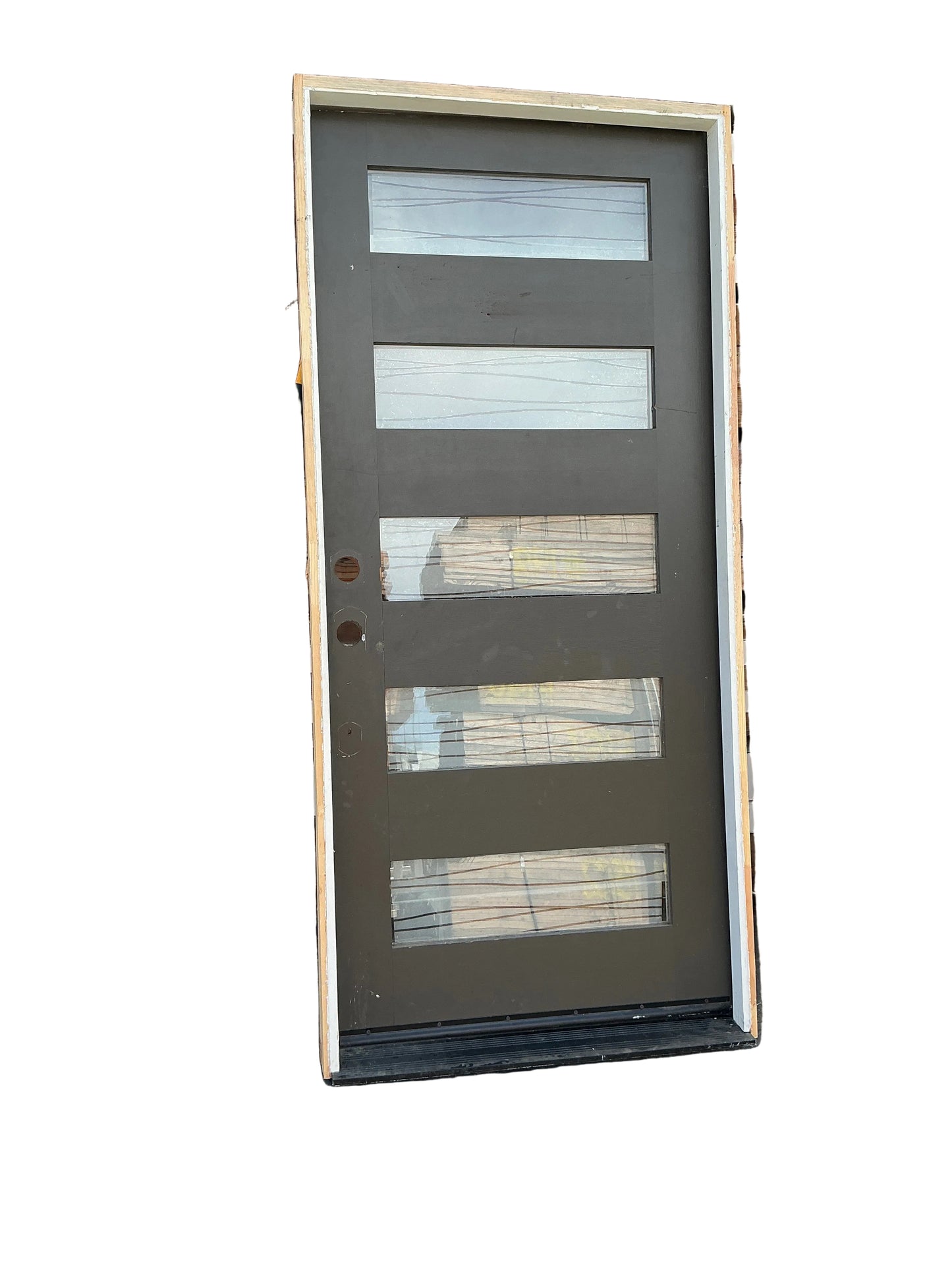 Door, exterior, decorative frosted glass, CW9