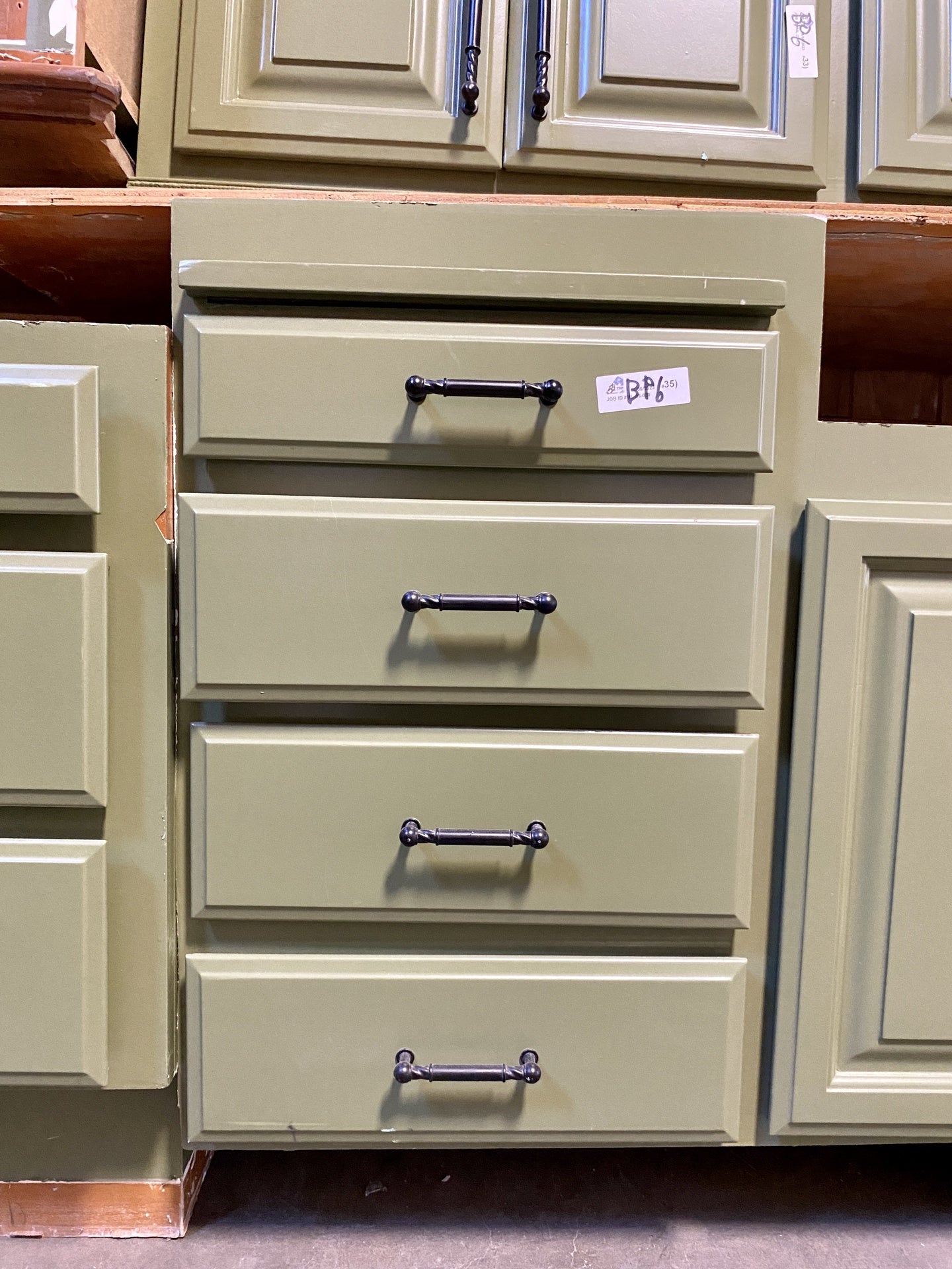 Green Kitchen Cabinet Set BP6