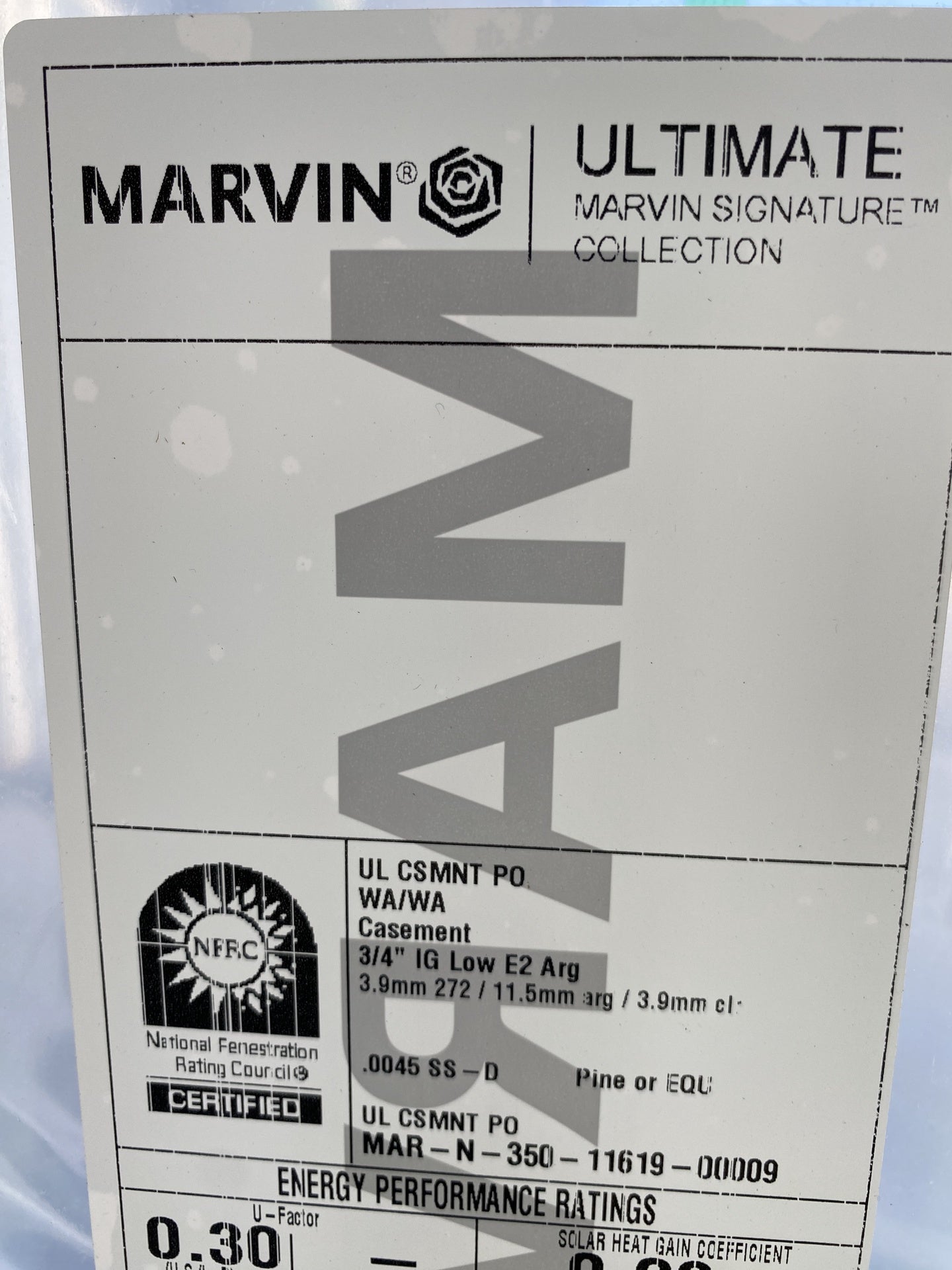 New Marvin Fixed Window TRP
