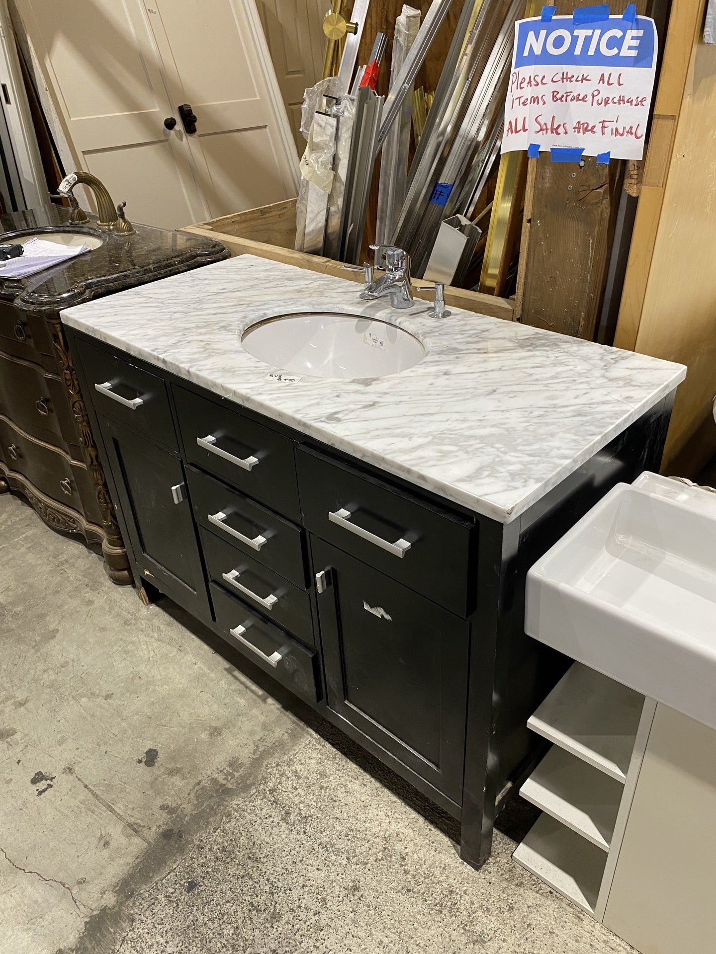 Black Vanity Stone Countertop BV8