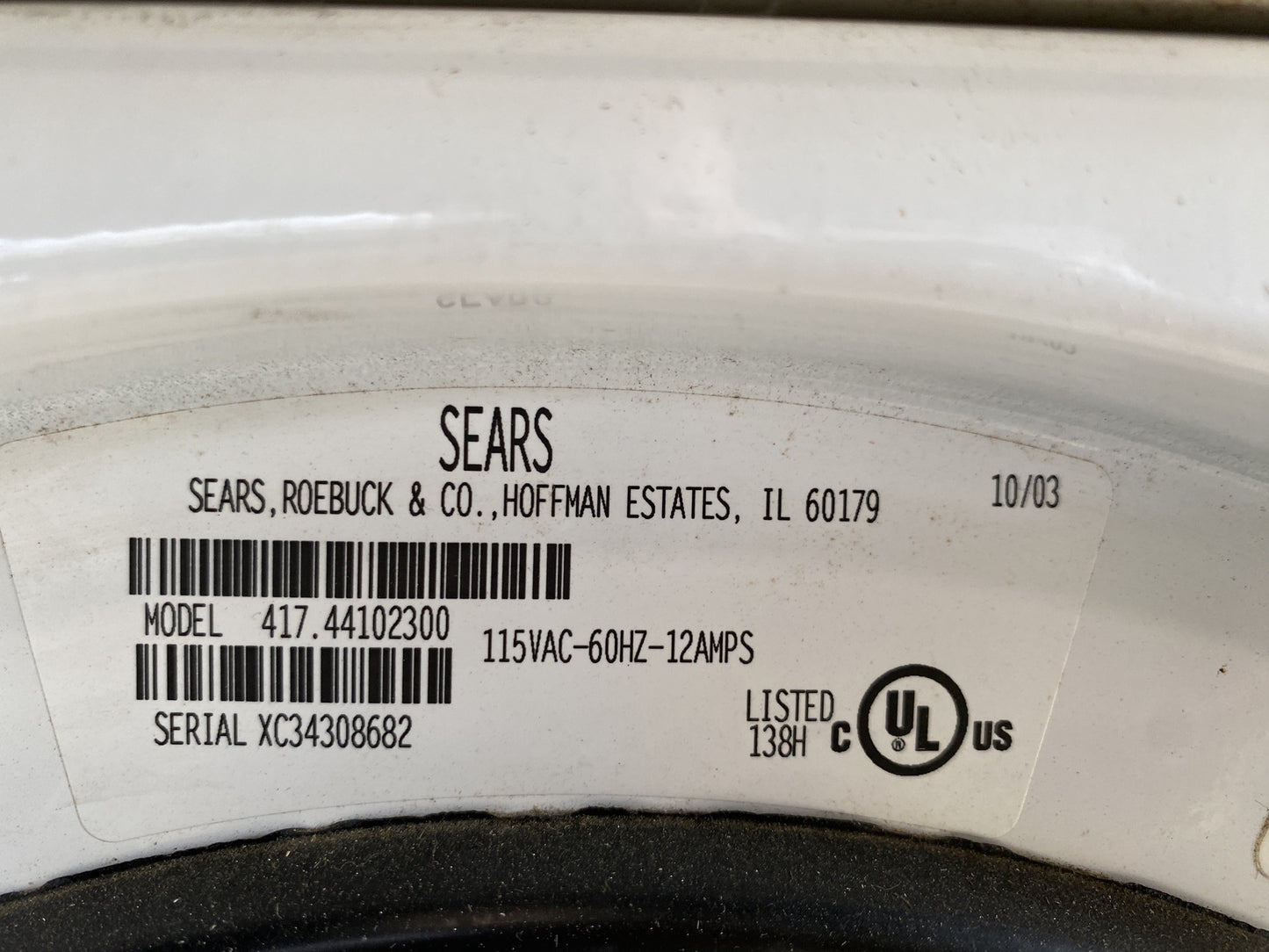 Kenmore Washing Machine BU7