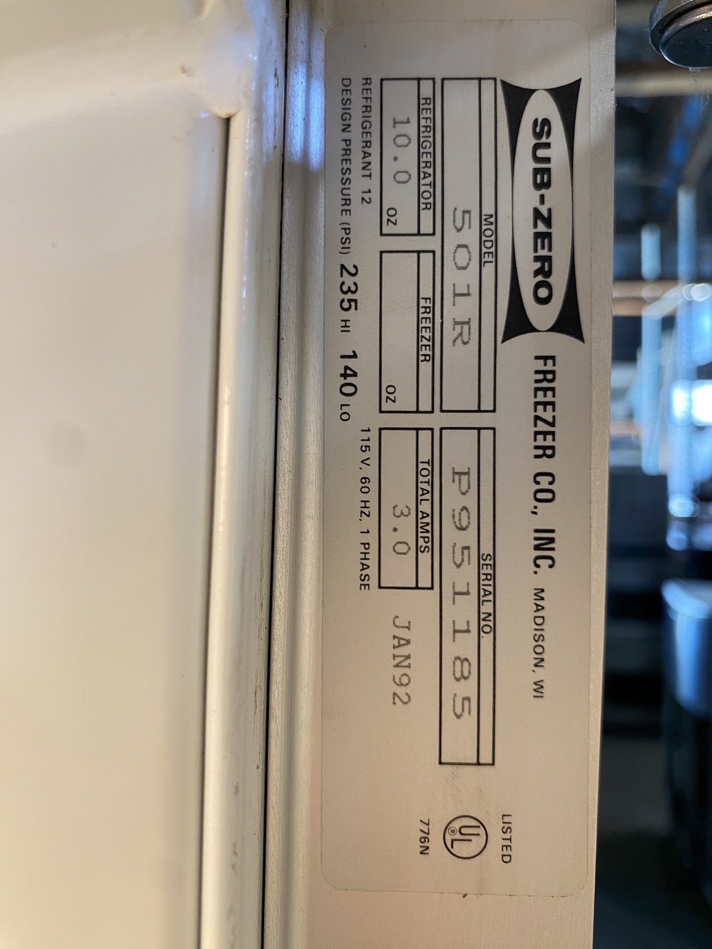Wood Panel SubZero Refrigerator CE6