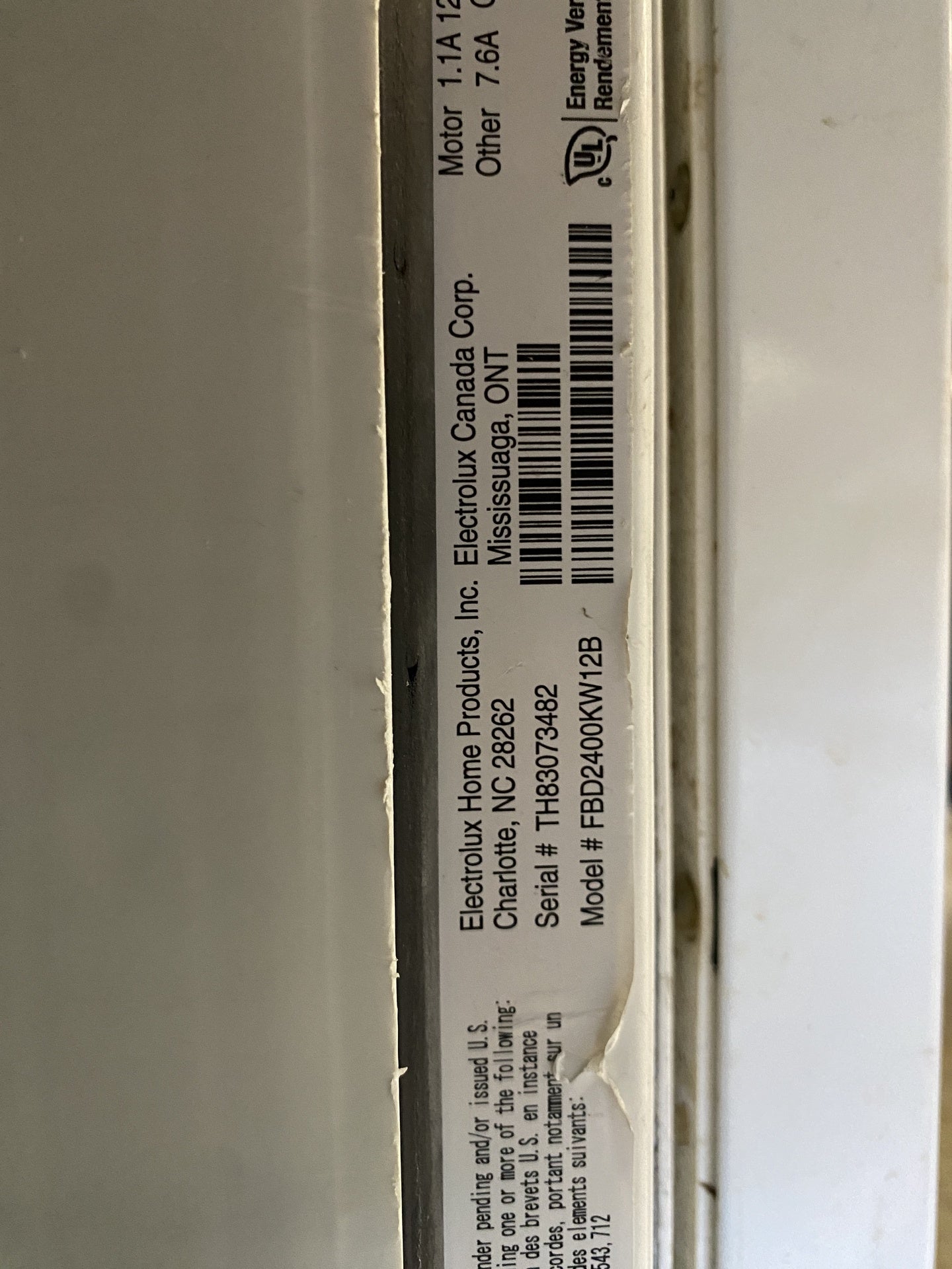 White Frigidaire Dishwasher TRP