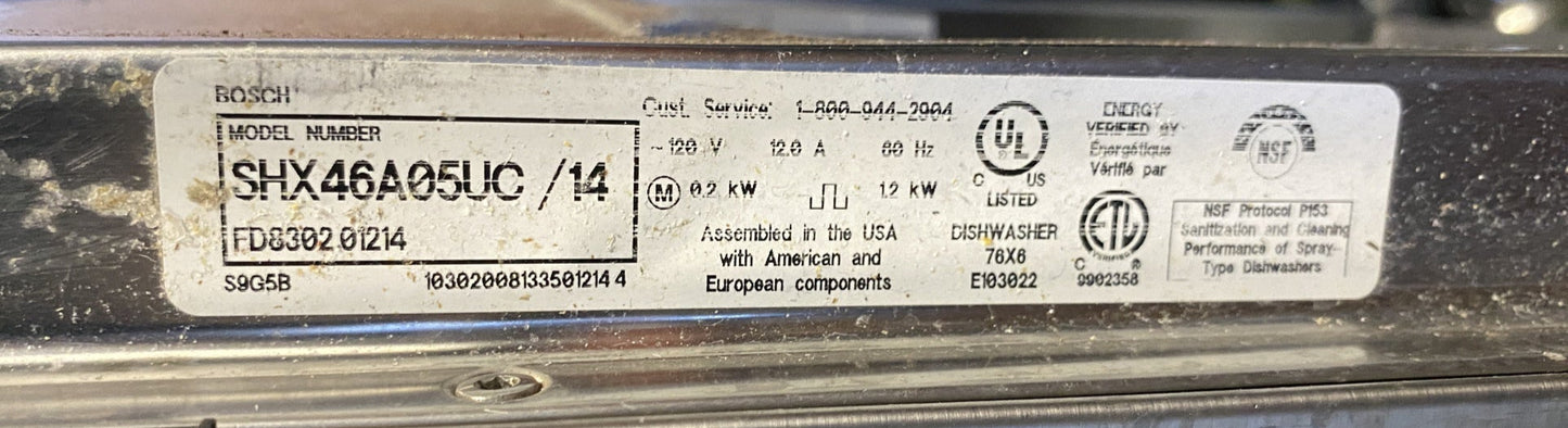 Bosch Silver Dishwasher TRP
