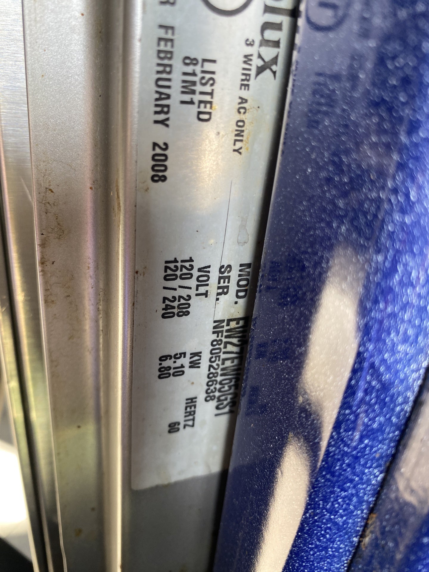 Silver Electrolux Double Oven TRP