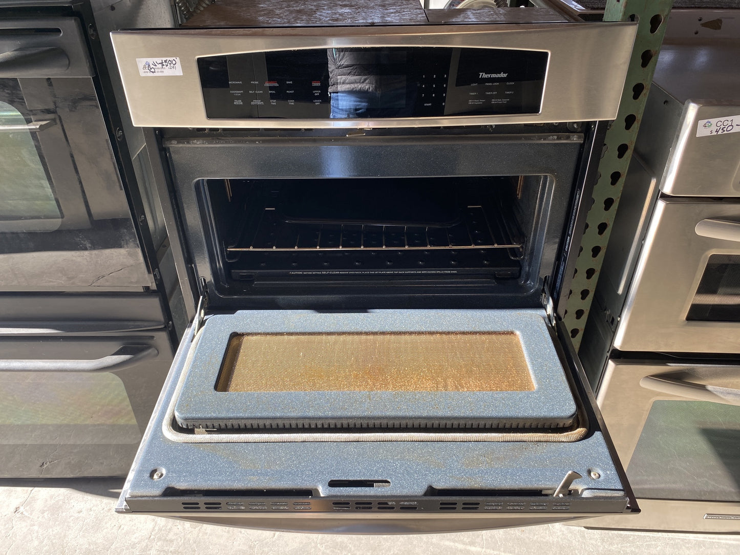 Silver Thermador Double Oven BV1