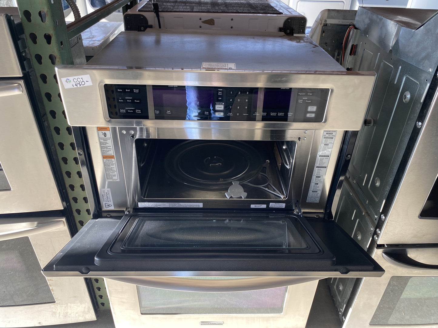 Silver Kitchen Aid Double Oven CC1