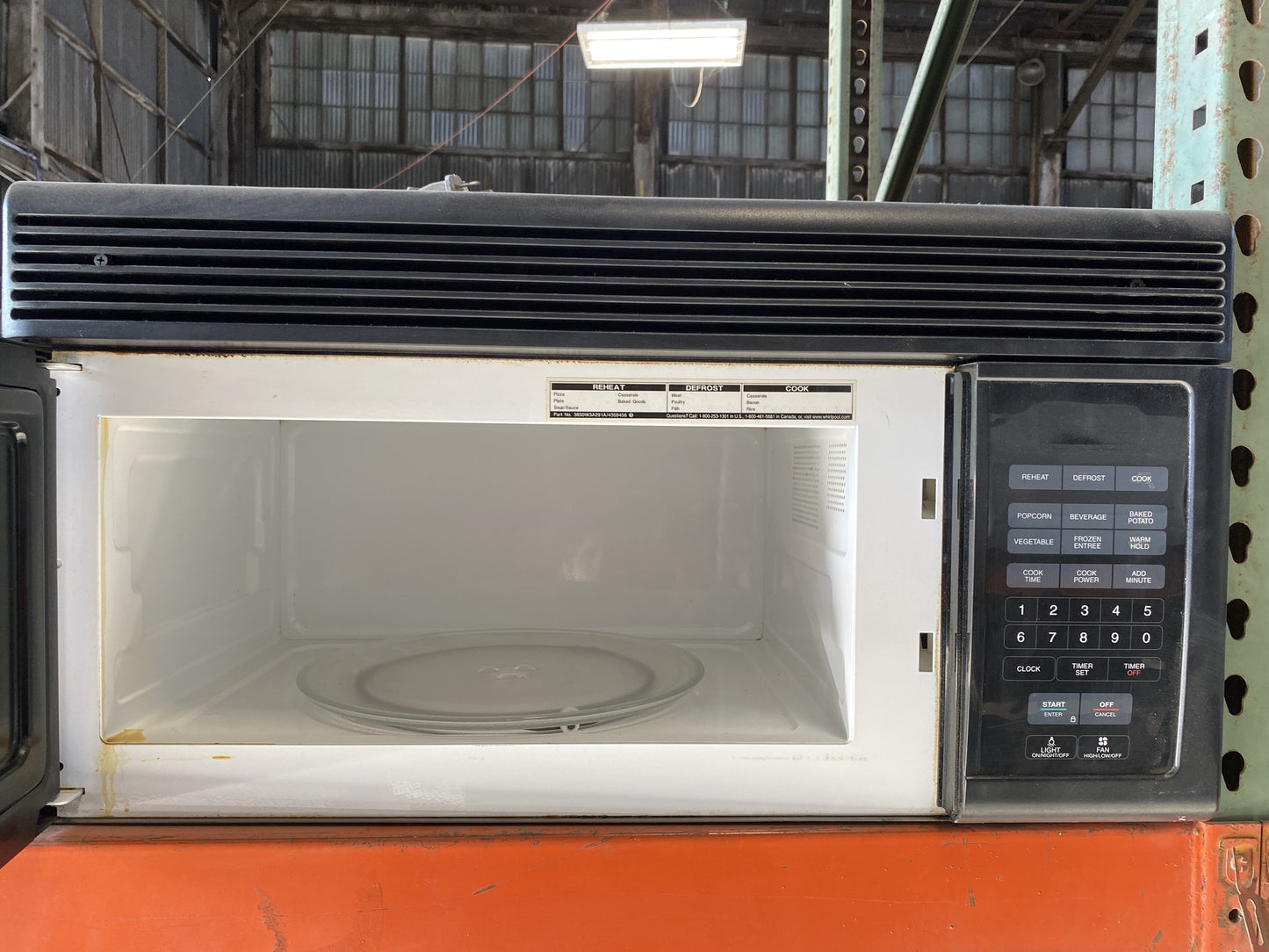 Black Whirlpool Microwave BE2