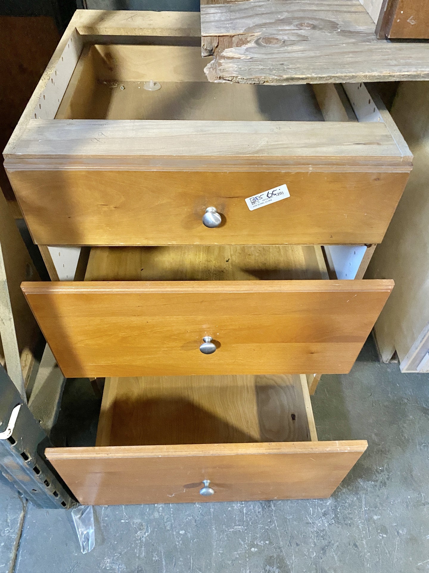 Wooden 3 Drawer Brown Cabinet BT5