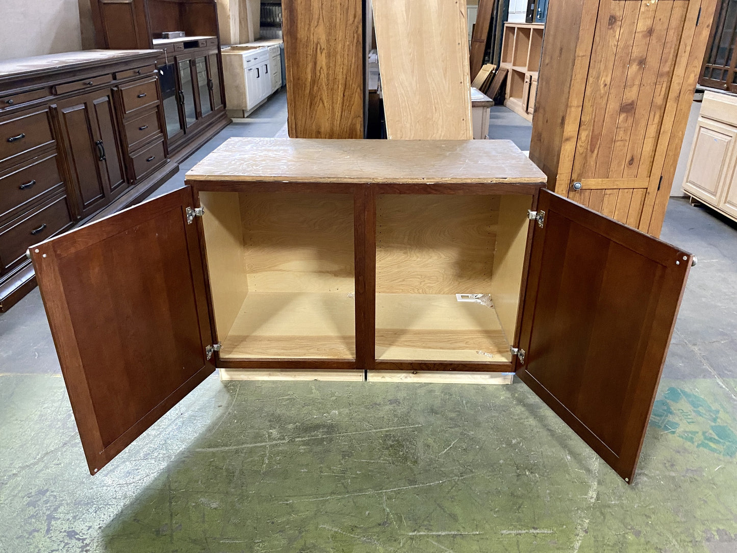 Dark Brown 2 Section Wooden Cabinet TRP