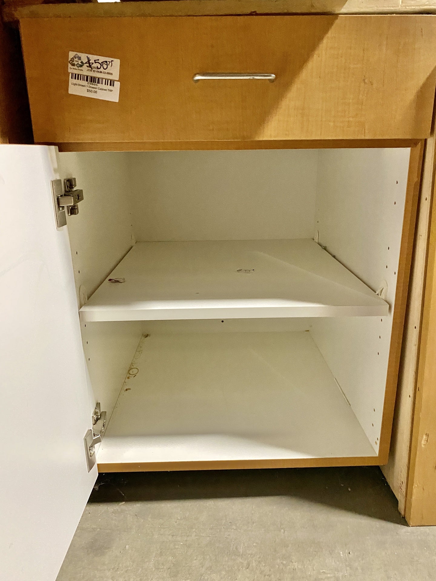 Light Brown 1 Drawer Cabinet TRP