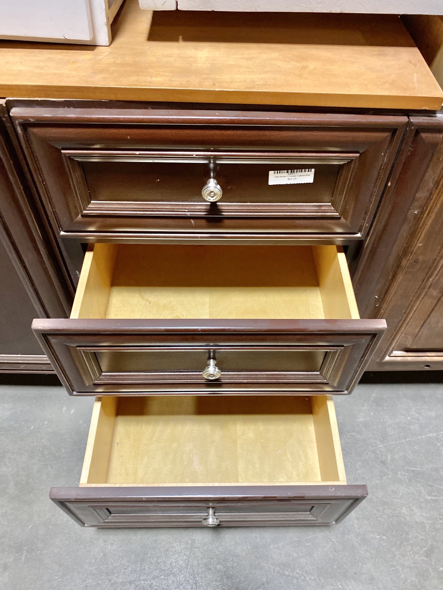 Dark Brown 3 Drawer Cabinet BX4