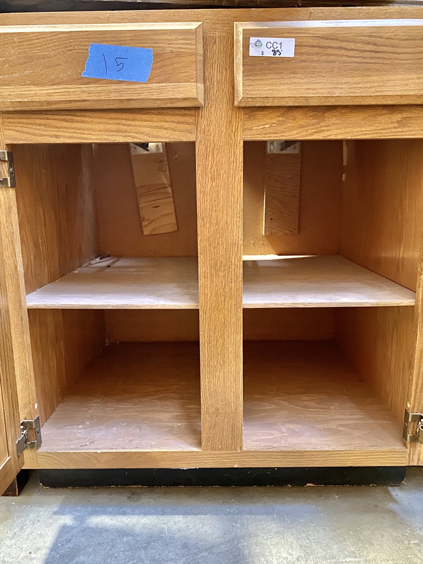 Brown 2 Door Bottom Cabinet CC1