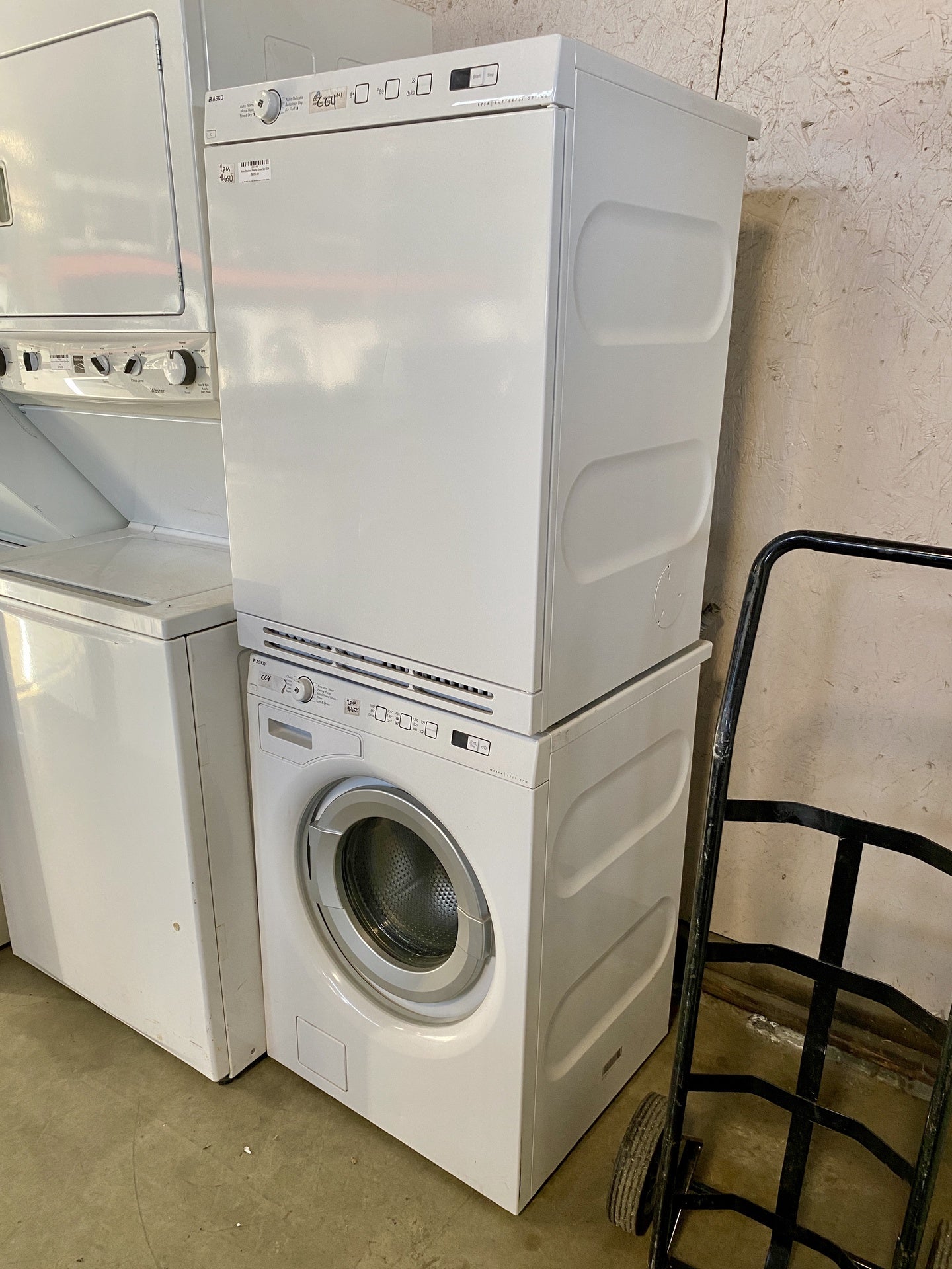 Asko Stacked Washer Dryer Set CC4