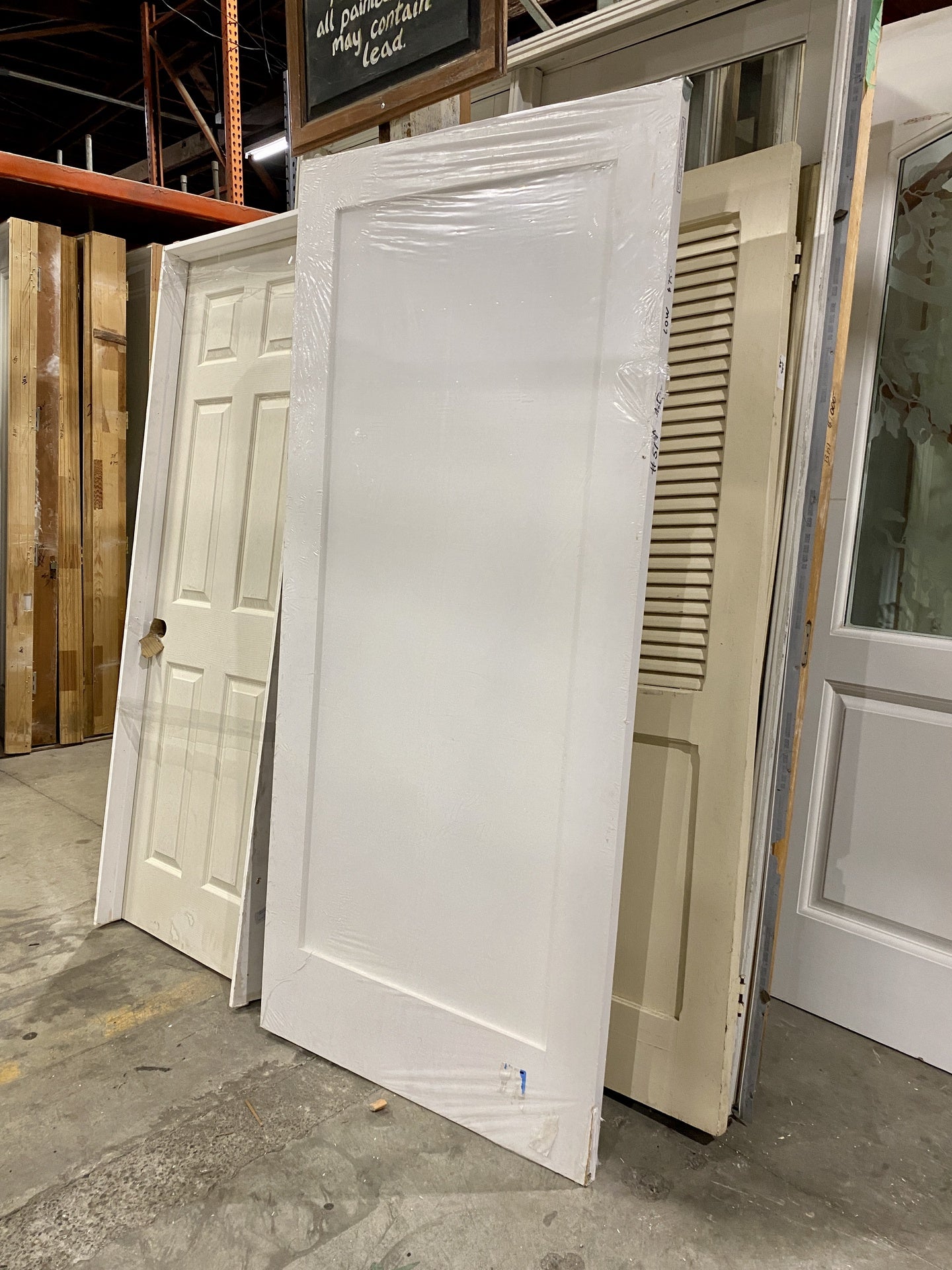 White Slab Door 36 IN LOW