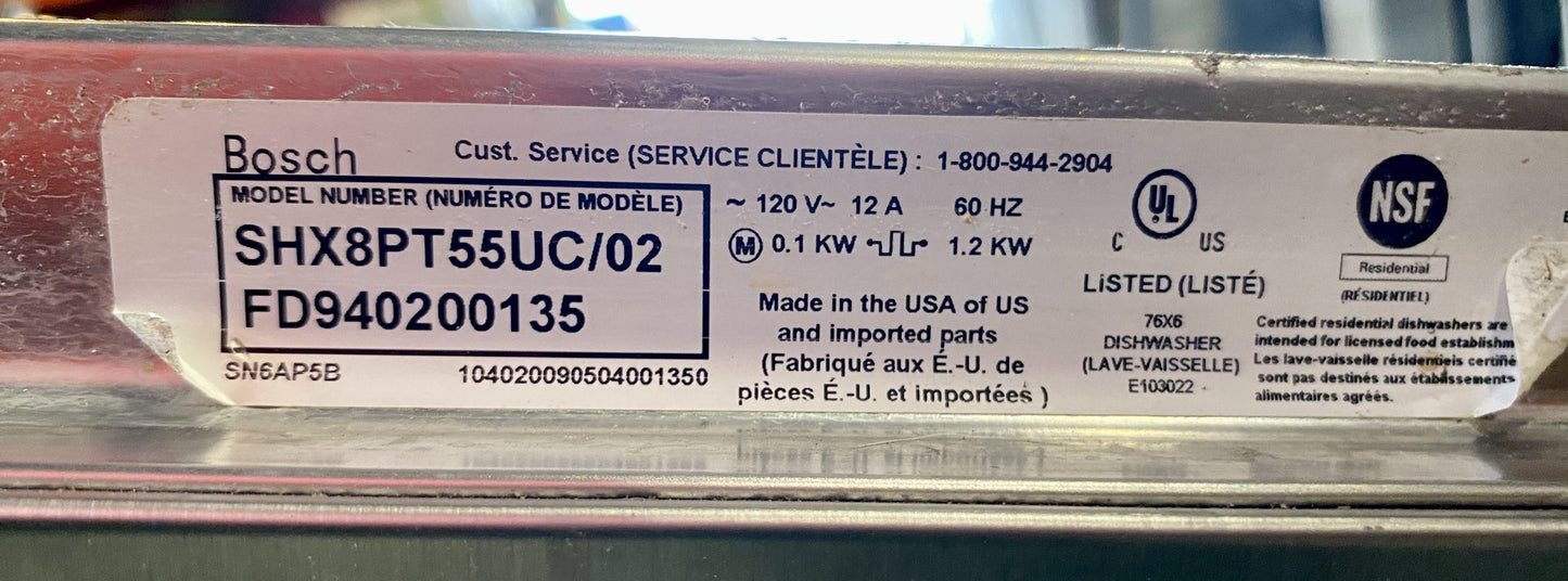 Bosch Dishwasher CA9