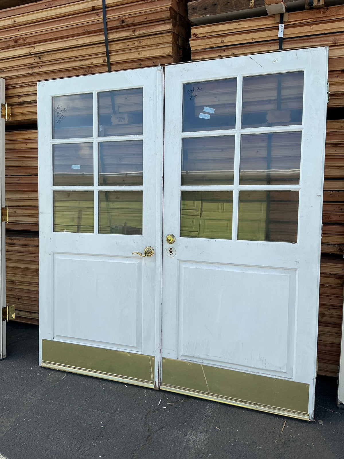 Exterior door, Half Glass, Set, HHH