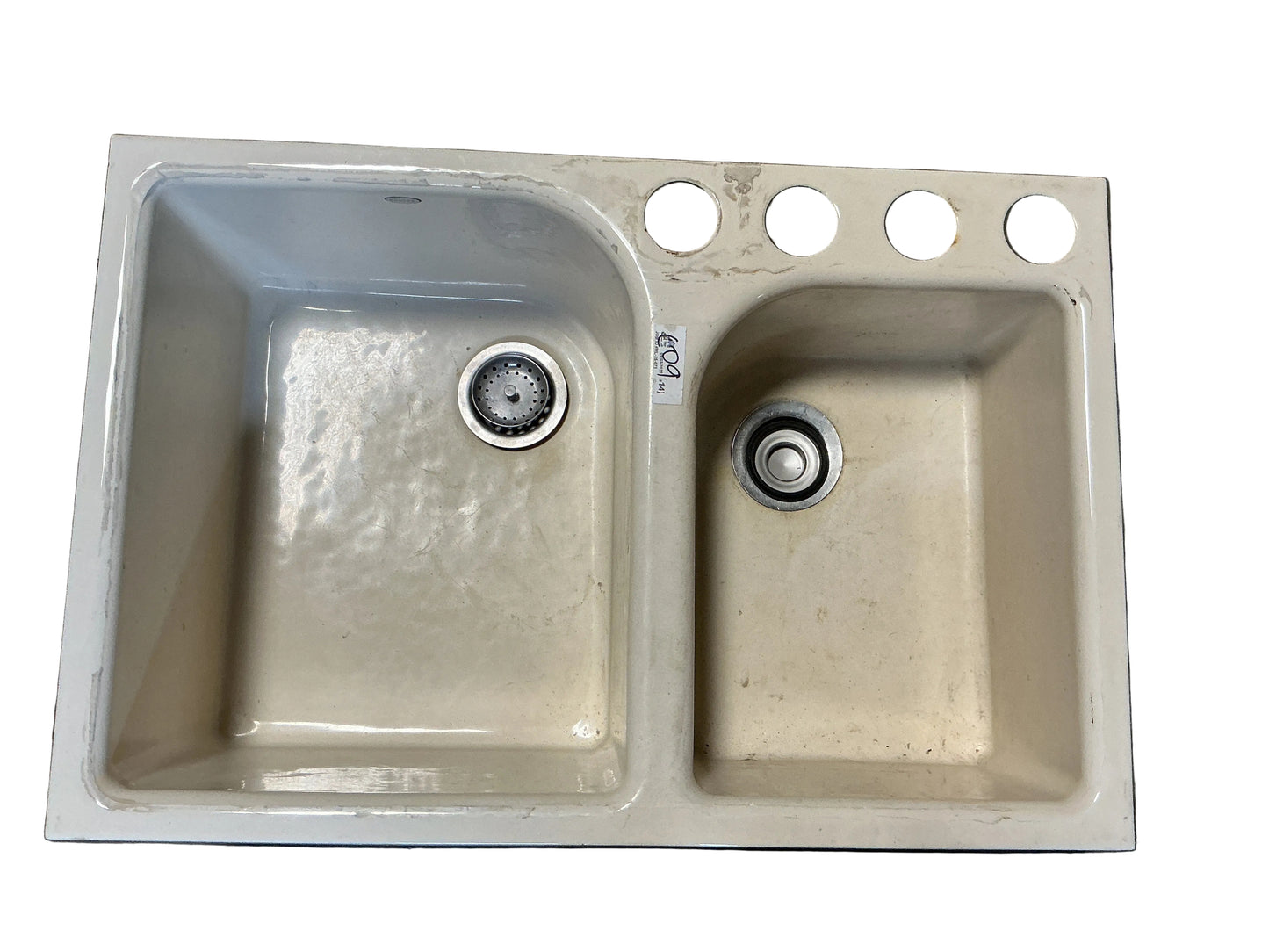 Kitchen Sink Cast Iron, Ivory CO9