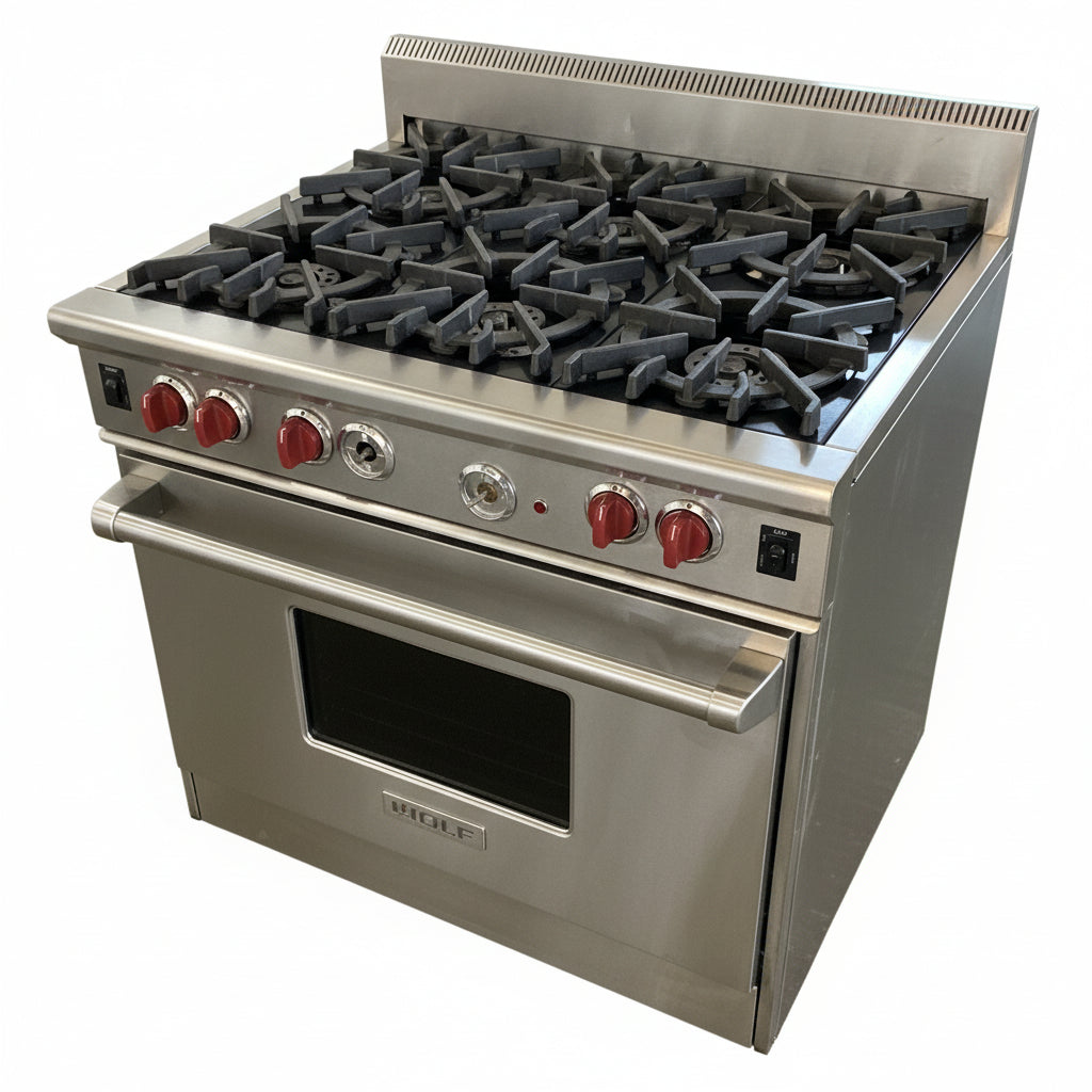 Stove, Wolf, 6 Burner, Gas, CV6