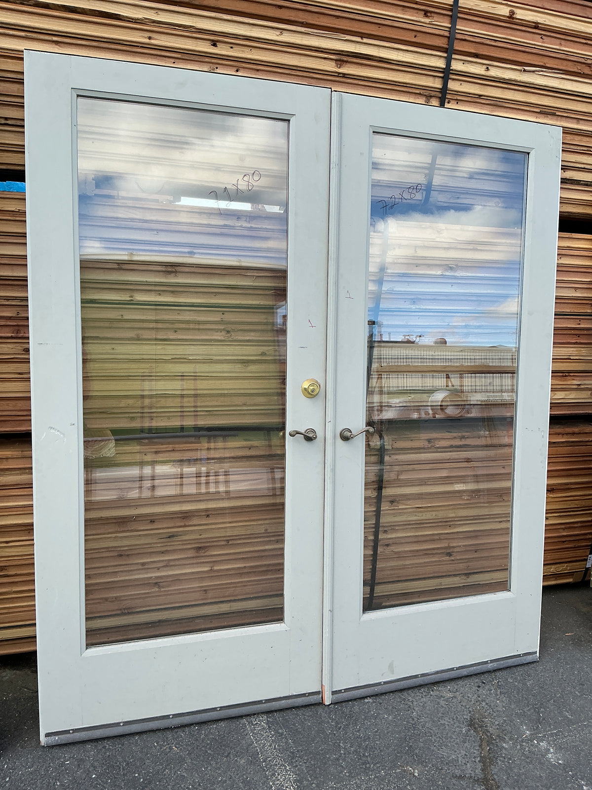 Exterior door, 1 Panel Glass, Set, TRP