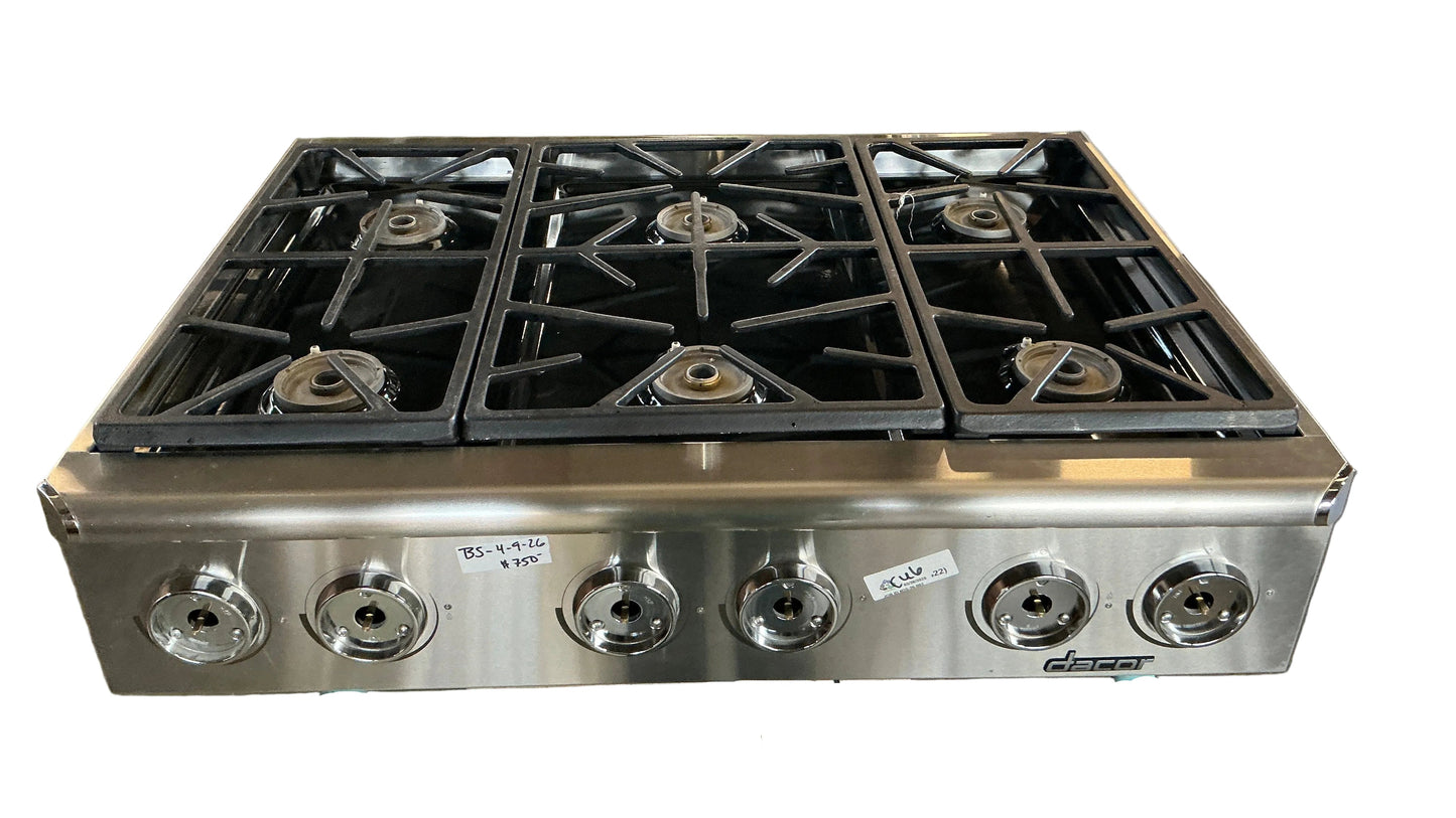 Cook Top, Dacor, Gas, 6 Burner, BU6
