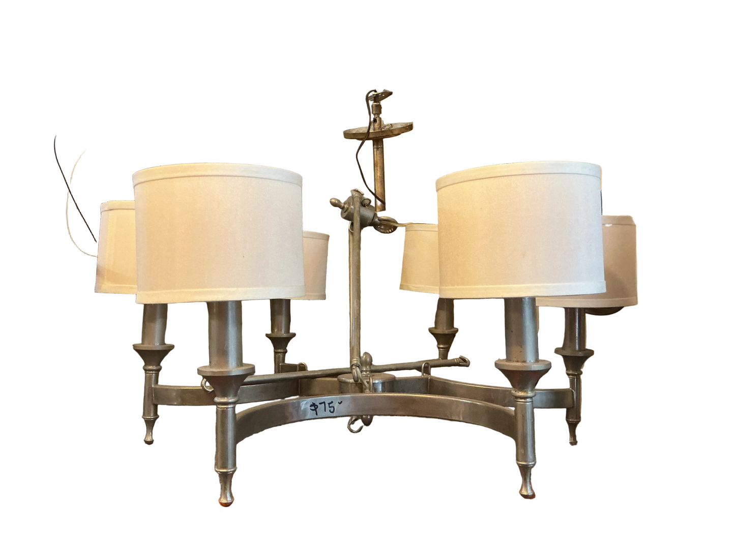 Chandelier Brushed 6 Light Drum TRP