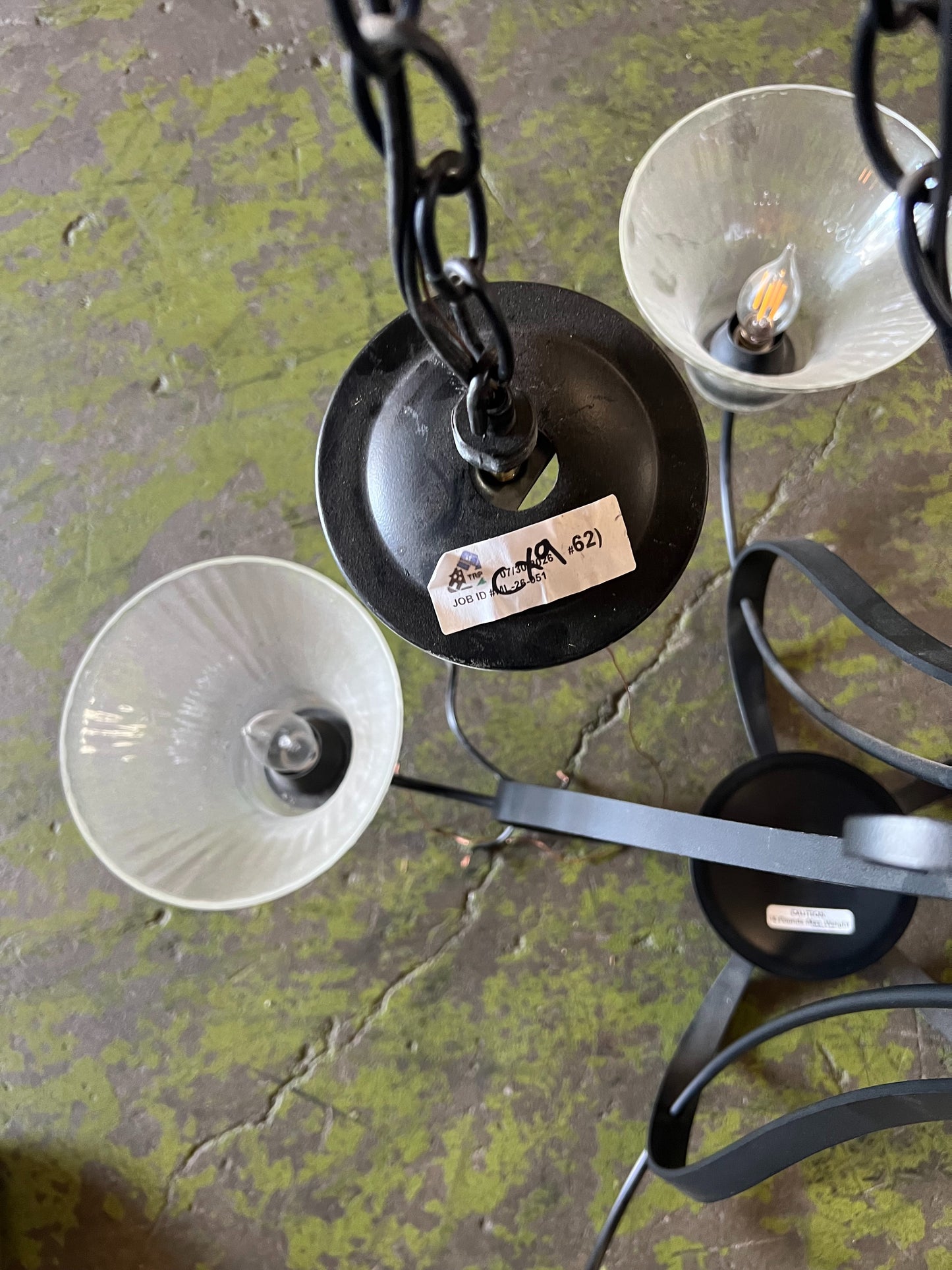 Chandelier · 5-Light · Black · Clear Glass · CX9
