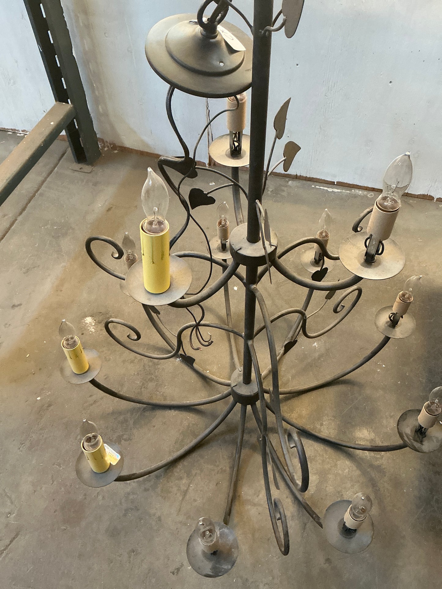 Chandelier, wrought iron, multi-tier, CX9
