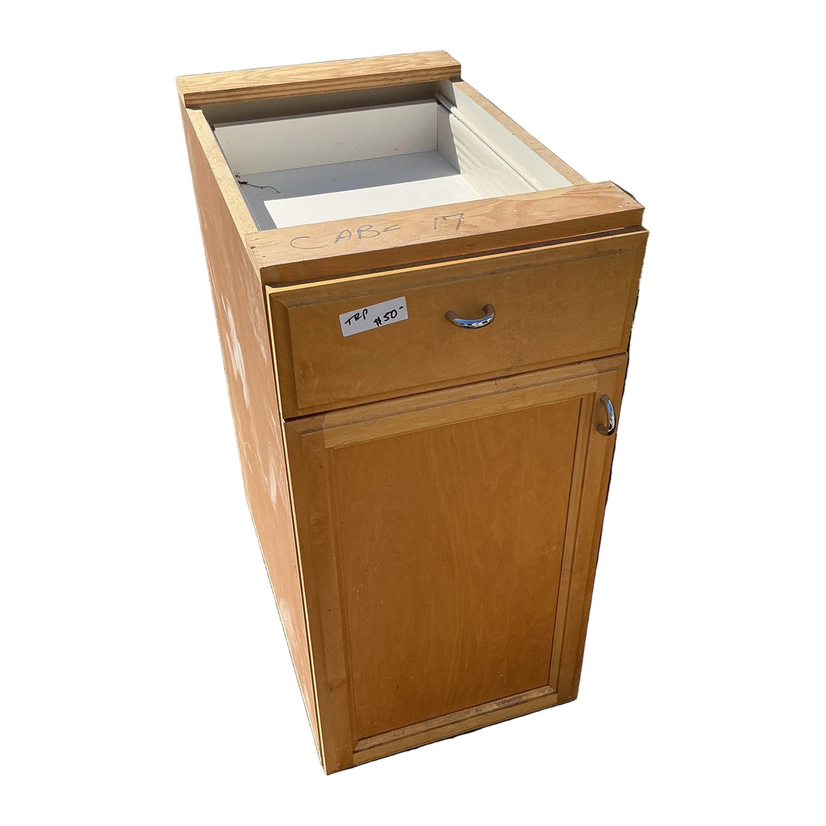 Kitchen base cabinet, 1-door 1-drawer, 16", TRP