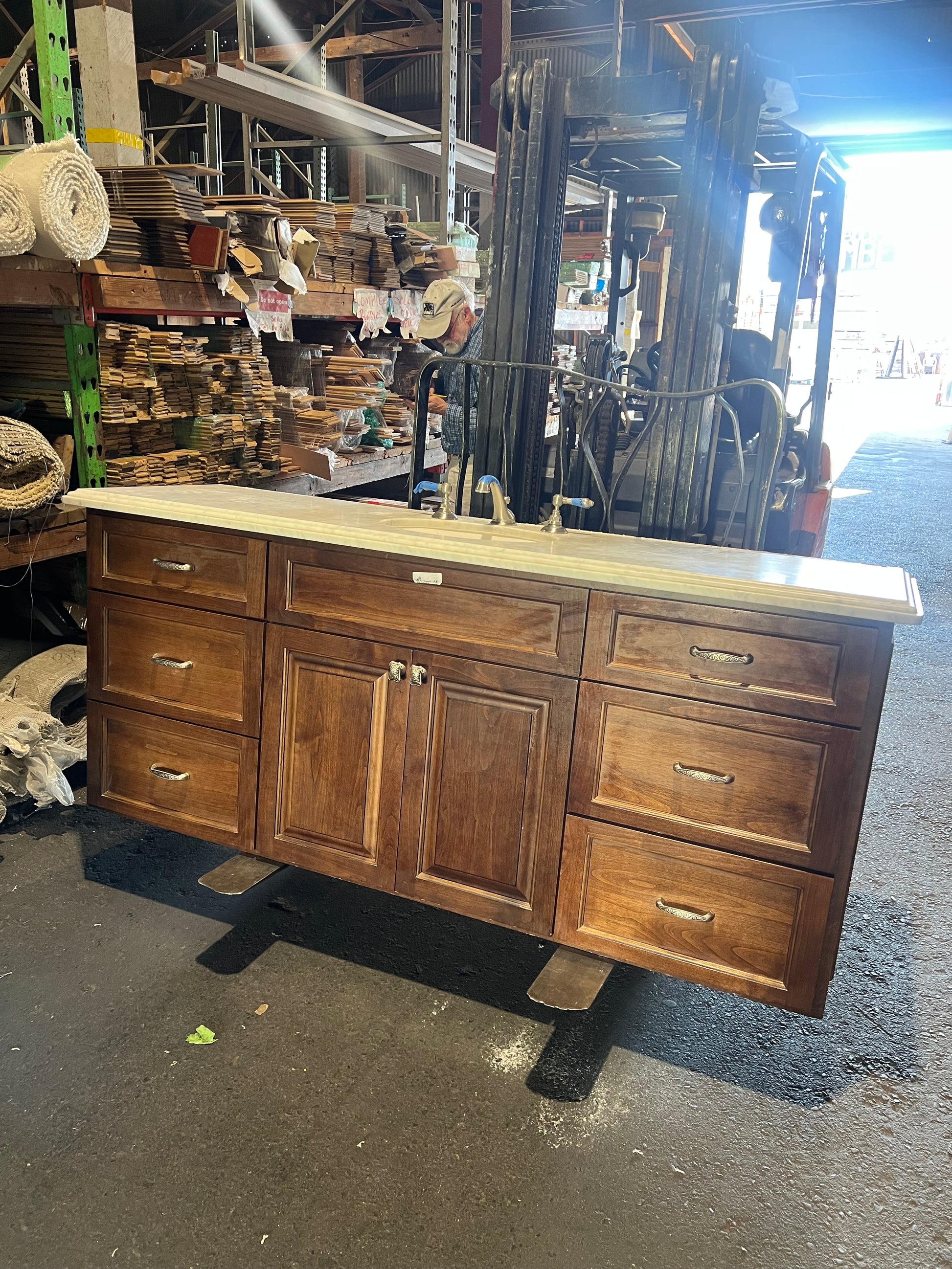 Dark wood bathroom vanity 75 inch reclaimed