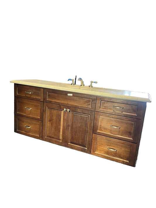 Dark wood bathroom vanity 75 inch reclaimed