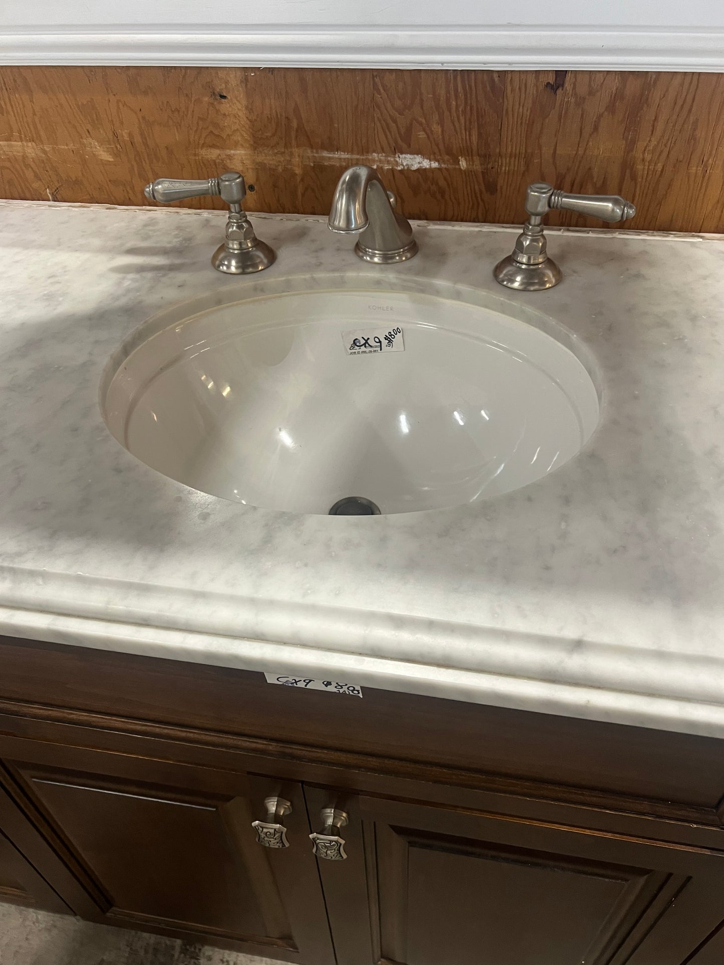 Bathroom vanity marble top Kohler sink Oakland