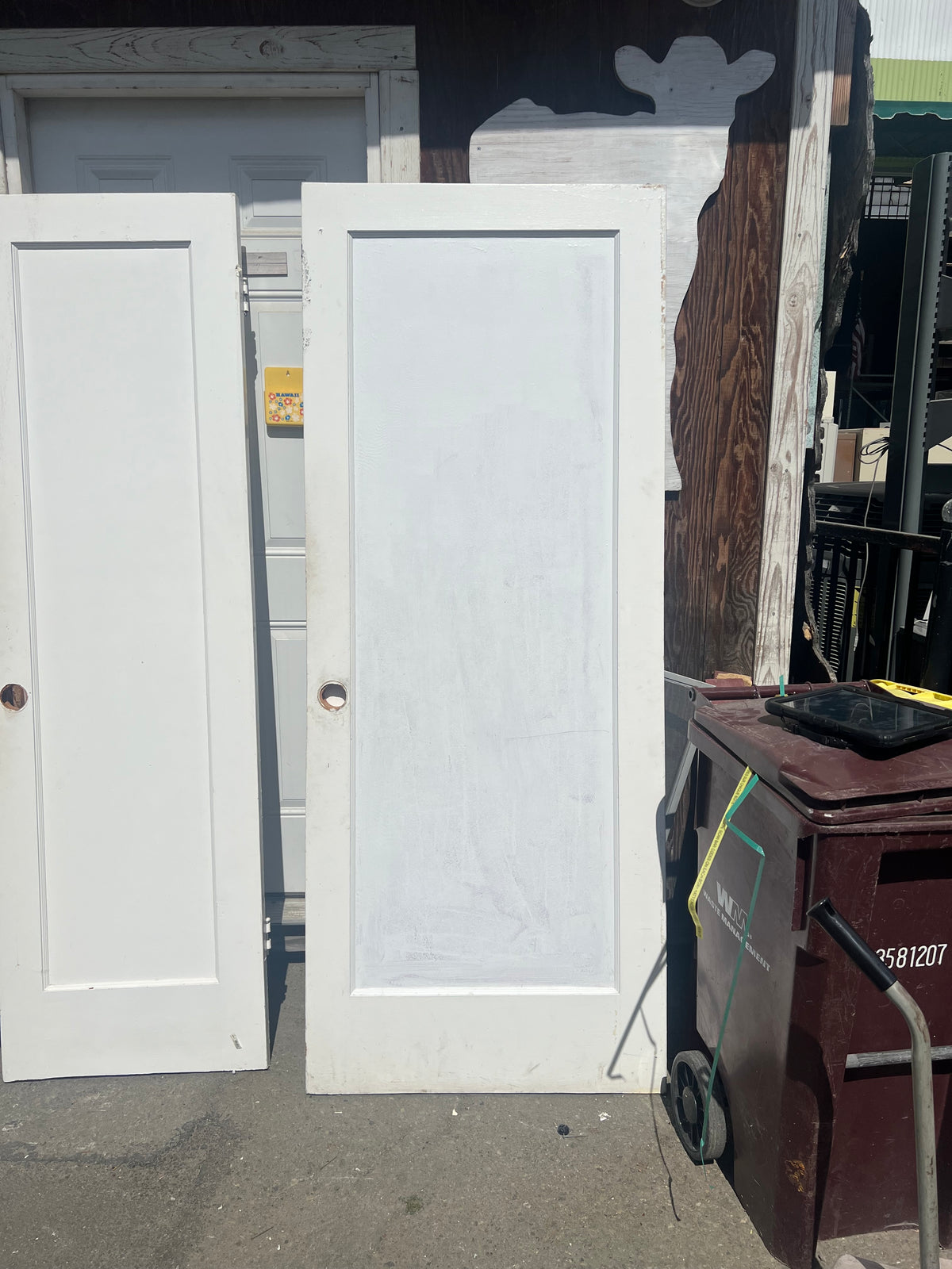 White 1-panel door TRP unit 1 Oakland