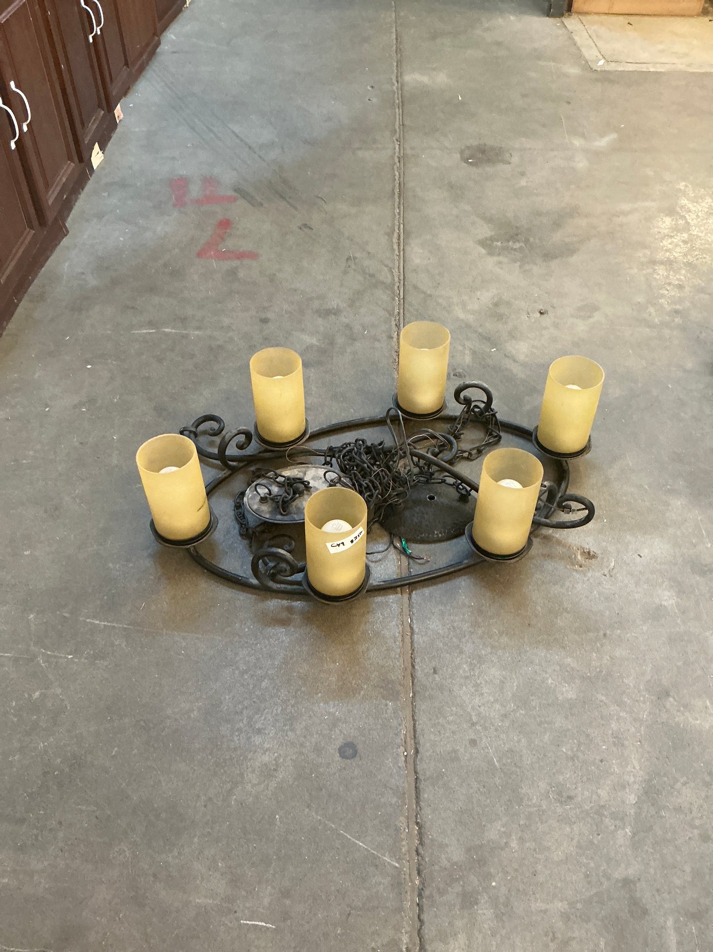 Chandelier, 6-light, oval, CX9