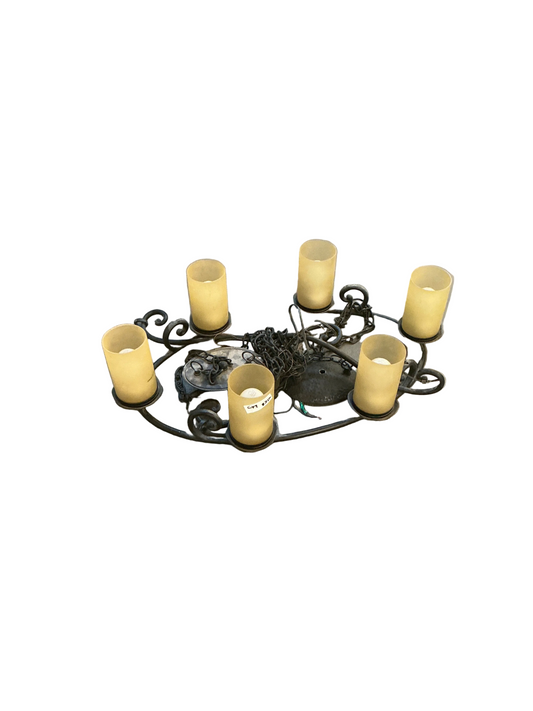 Chandelier, 6-light, oval, CX9
