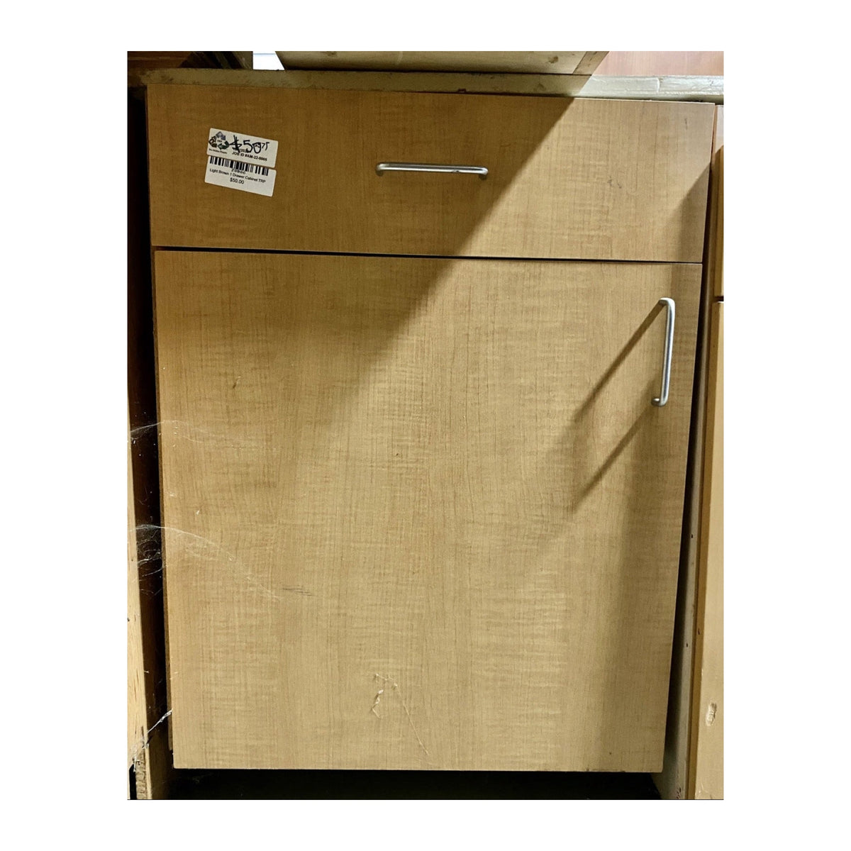 Light Brown 1 Drawer Cabinet TRP