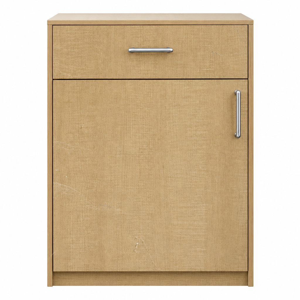 Light Brown 1 Drawer Cabinet TRP