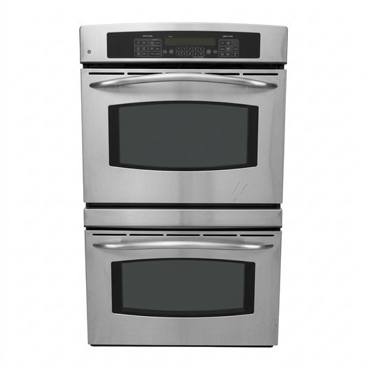 Silver GE Convection Double Oven TRP