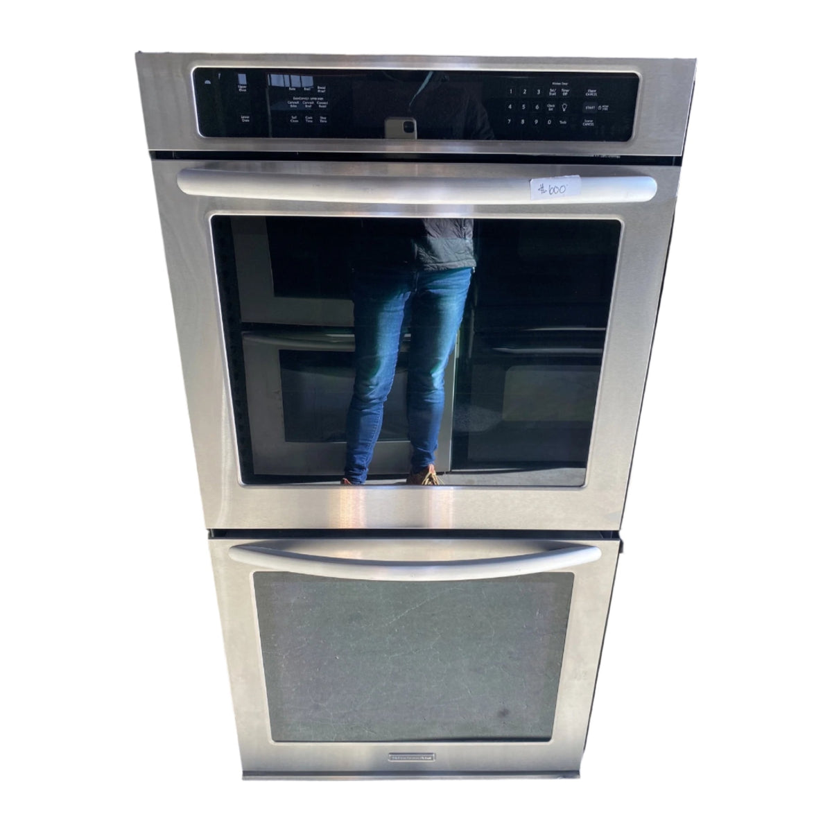 Silver Kitchen Aid Double Oven TRP