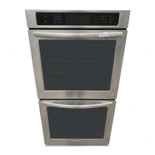 Silver Kitchen Aid Double Oven TRP