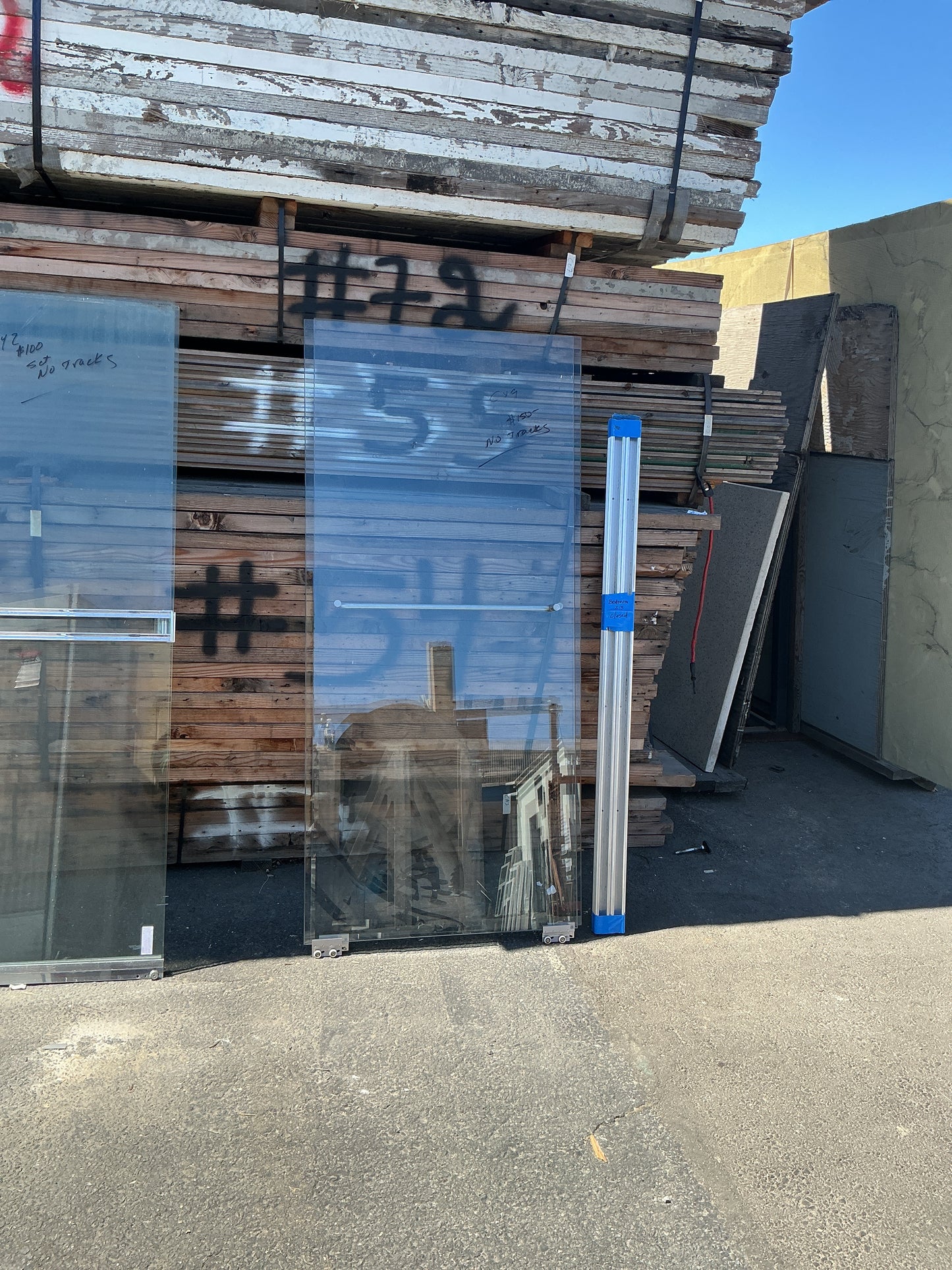 Shower door, clear glass, 29", CX9