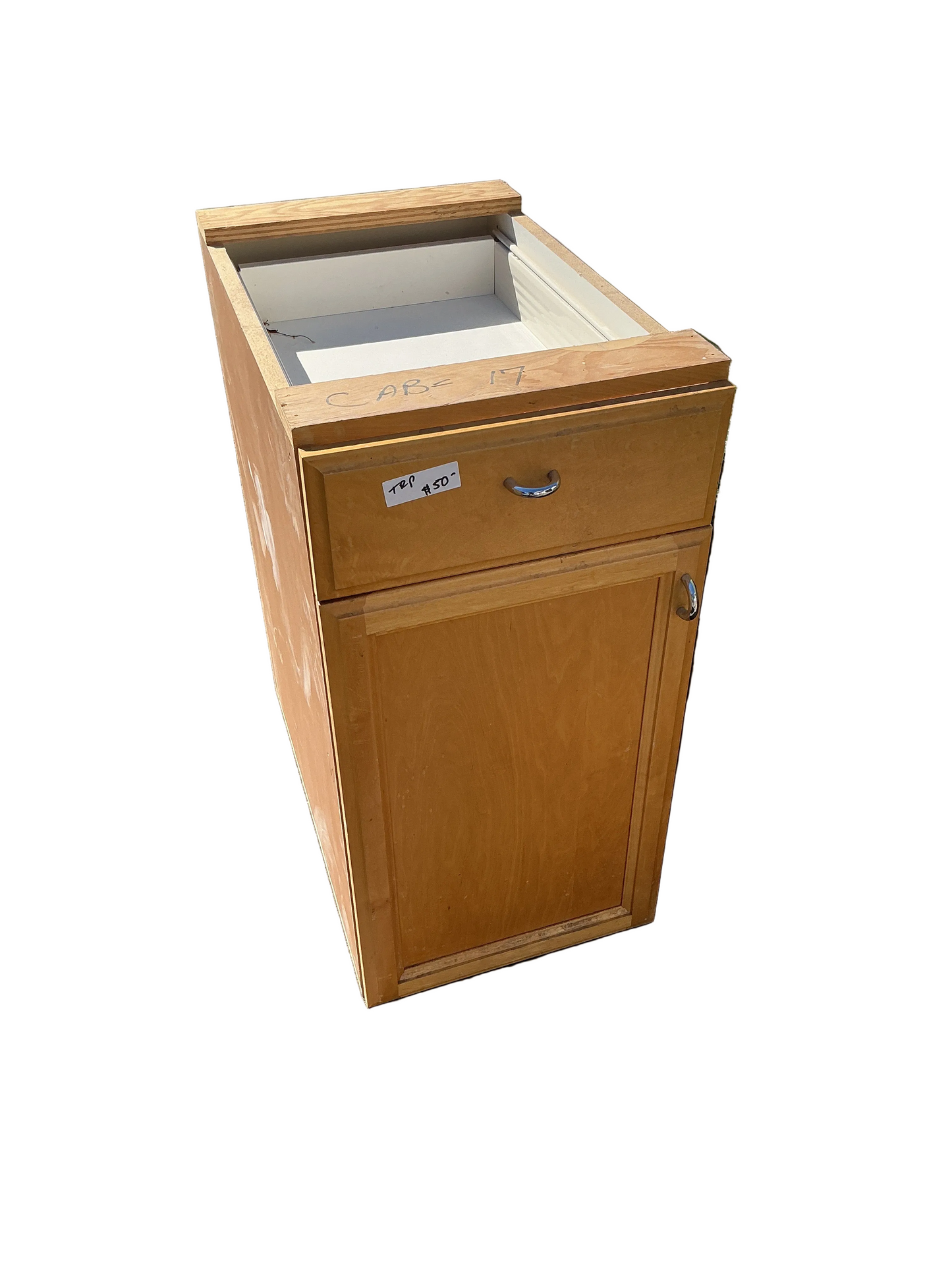 Kitchen base cabinet, 1-door 1-drawer, 16", TRP