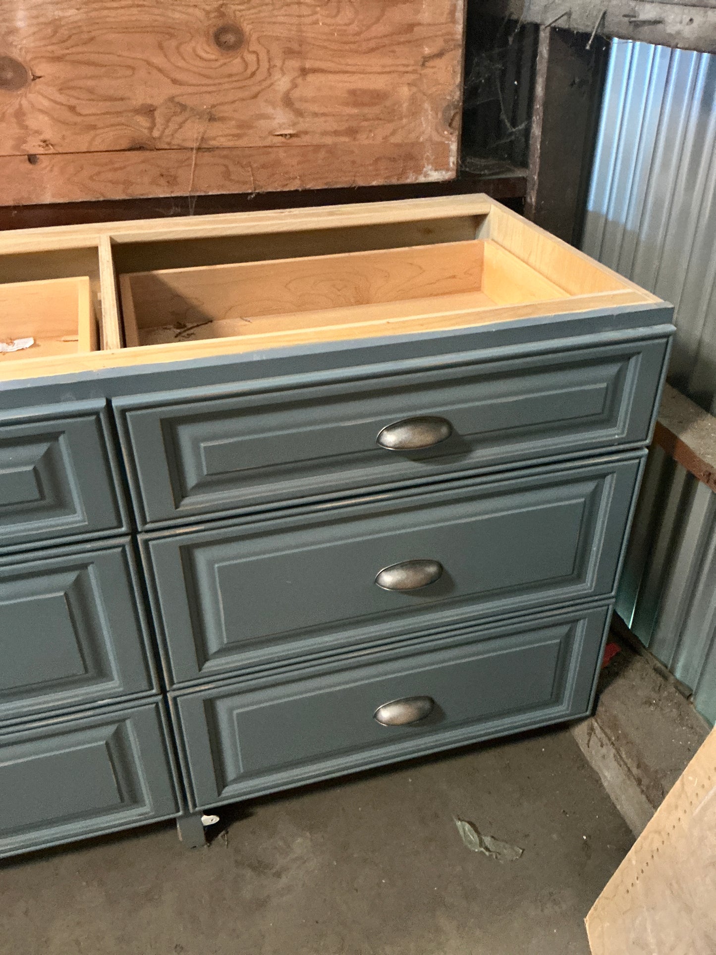 Cabinet, kitchen Base Blue, 6 Drawer CX9