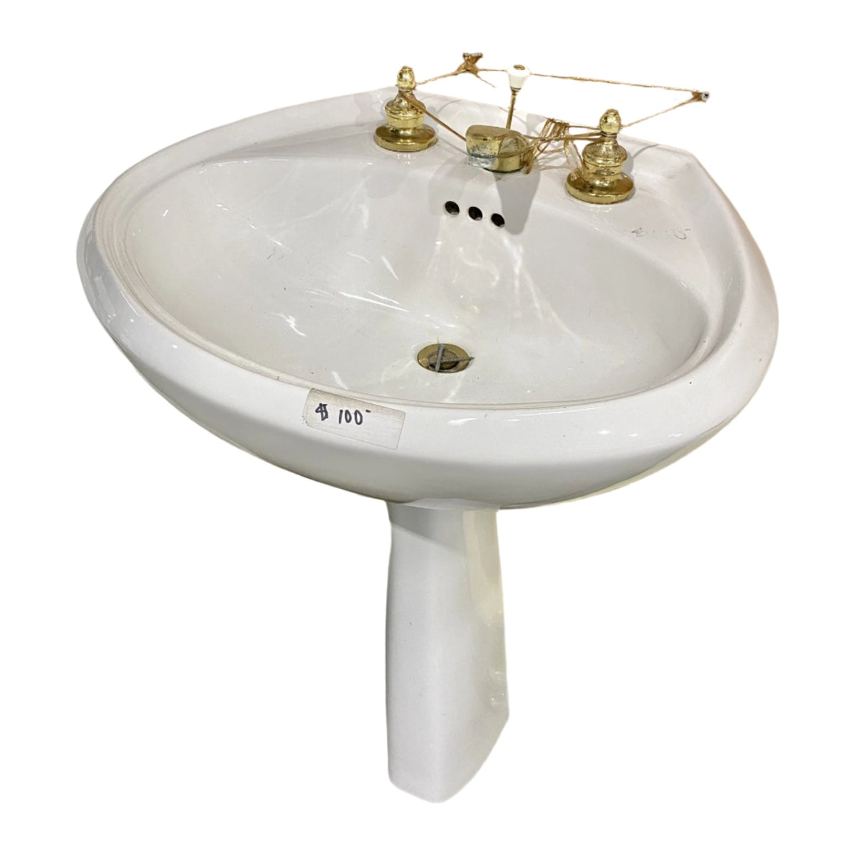 Vintage Pedestal Sink White TRP