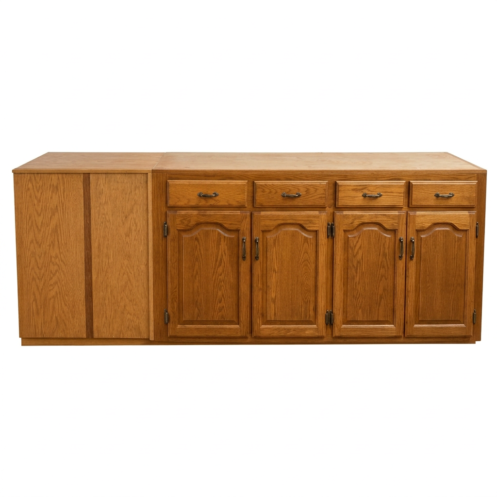 Cabinet · Kitchen Base · Oak · 4-Door · 4-Drawer · 101×36×24 · CY8