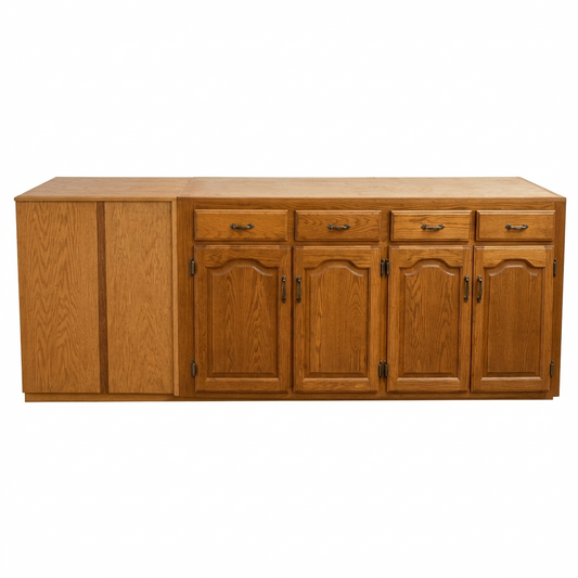 Cabinet · Kitchen Base · Oak · 4-Door · 4-Drawer · 101×36×24 · CY8