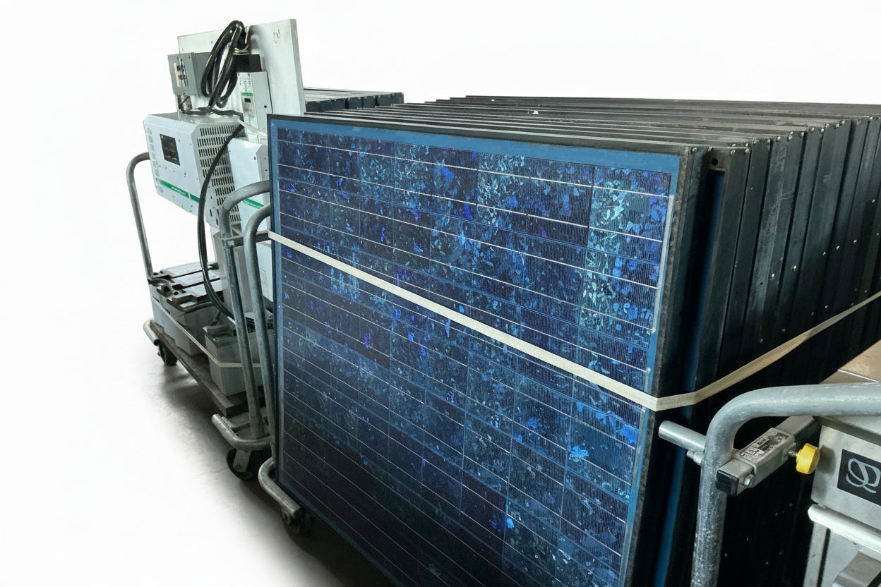 Power conversion center with 20 Solar Panels, trace engineering, CV3